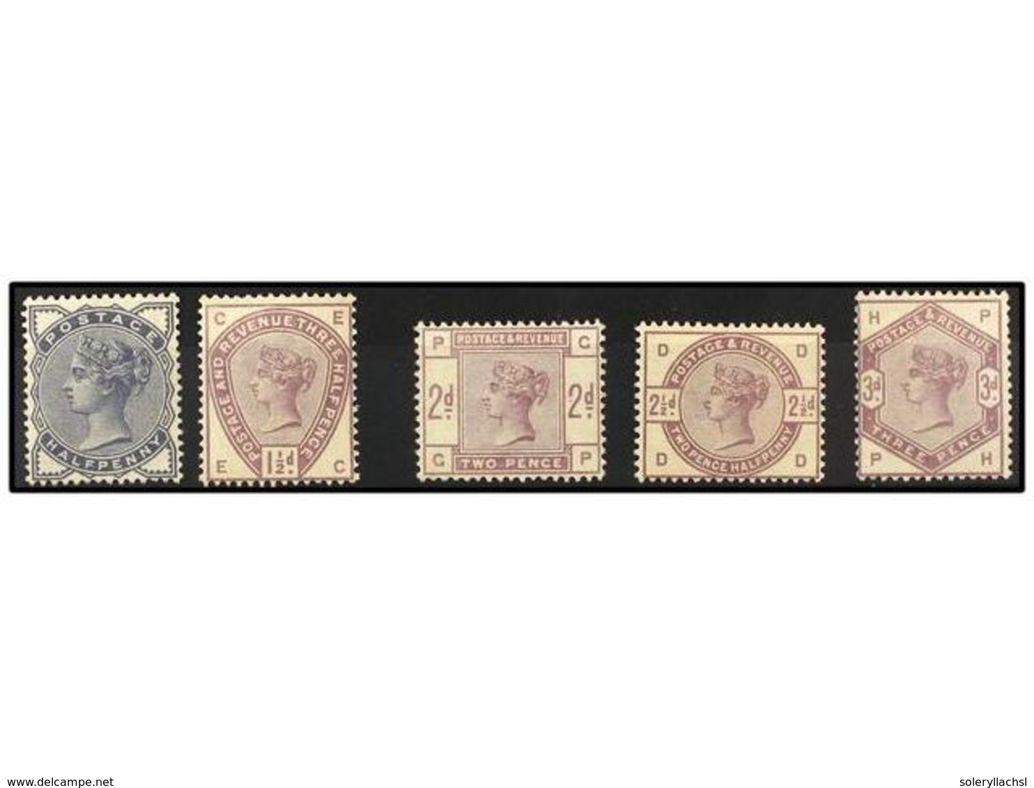 * GRAN BRETAÑA. Sg.187/91. 1883. 5 Stamps, Fresh Colours. Light Hinged. Stanley Gibbons.762£. - Altri & Non Classificati