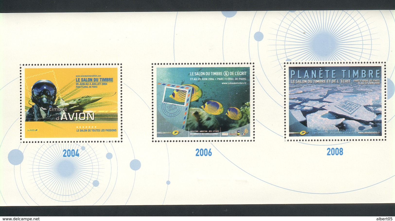 Salon Du Timbre 2004, , 2006, Planète Timbre 2008 - Briefmarkenmessen