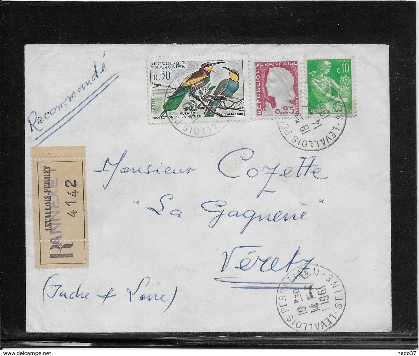 Thème Oiseaux - France Oblitération - Enveloppe - Afstempelingen & Vlagstempels