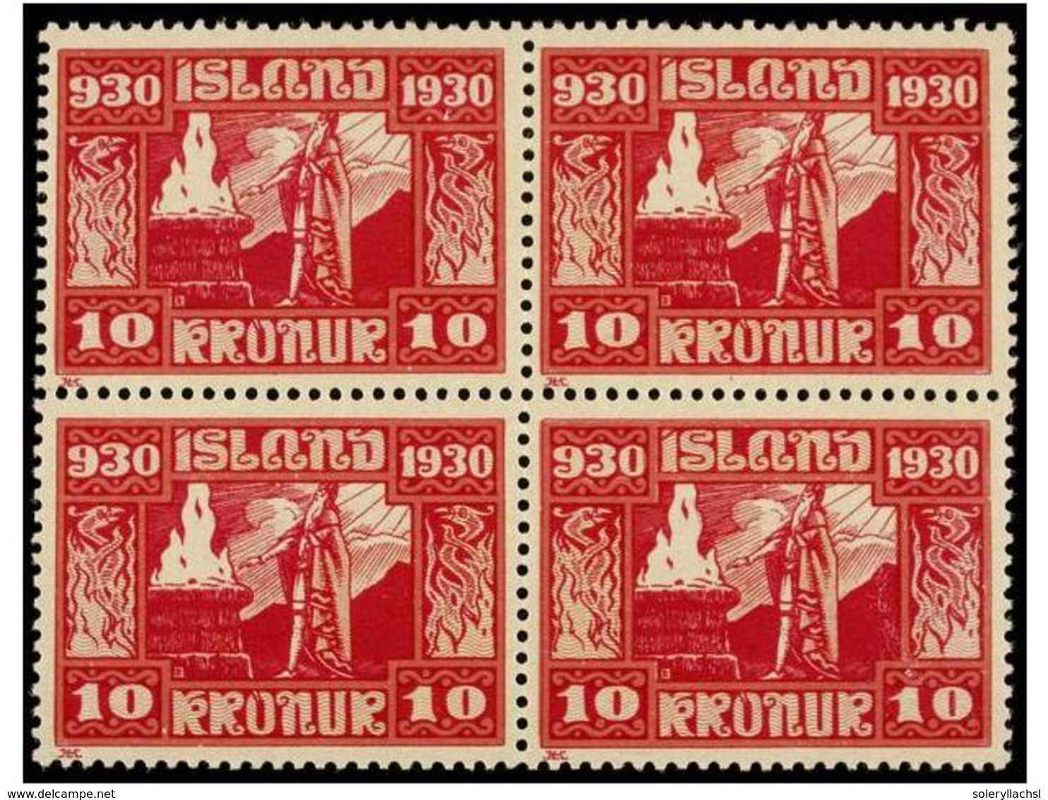 ** ISLANDIA. Mi.125/39. 1930. Complete Set, Blocks Of Four, Never Hinged. Michel.2.640€. - Sonstige & Ohne Zuordnung