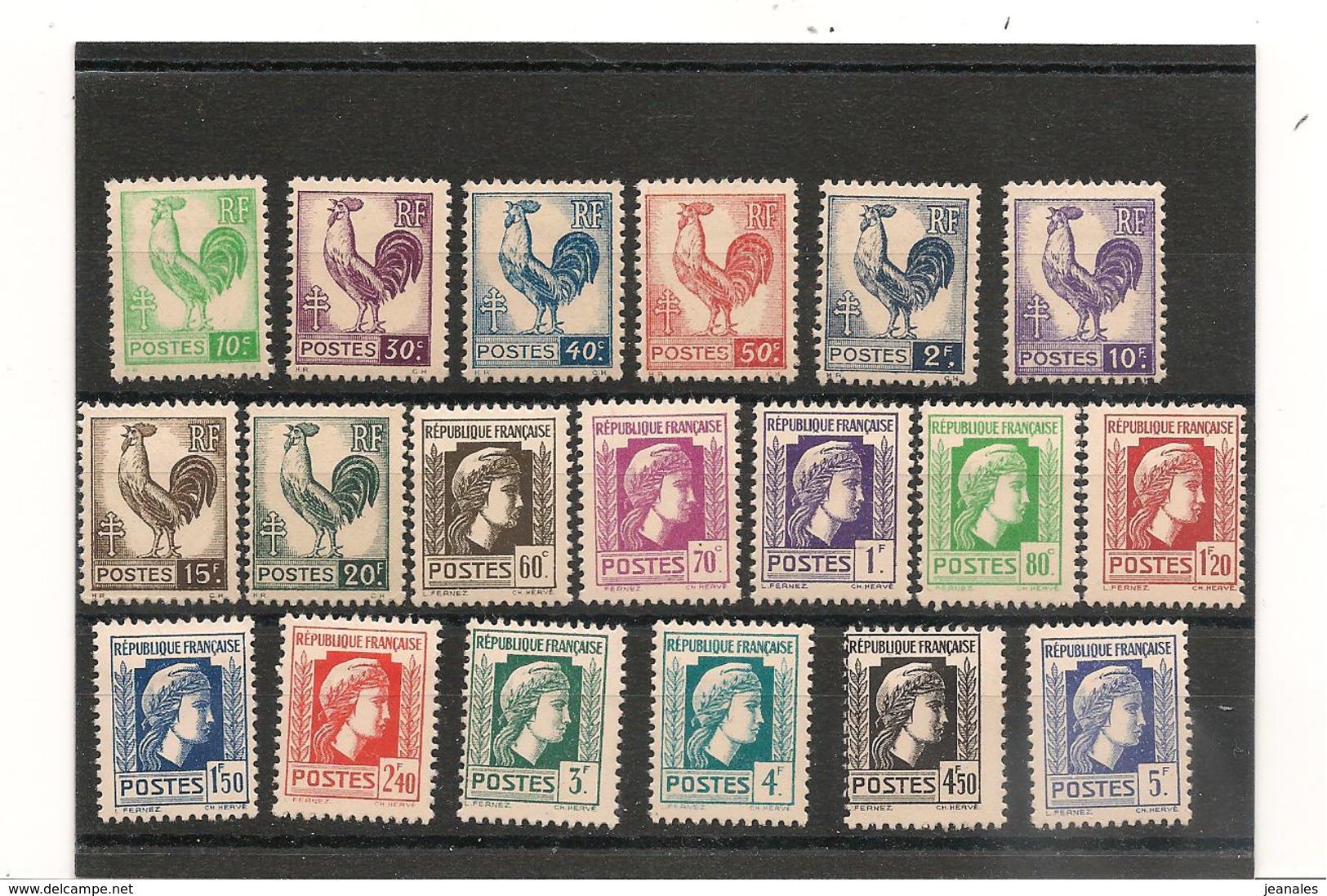 1944 YVERT N° 630/648* - 1944 Marianne Van Algerije