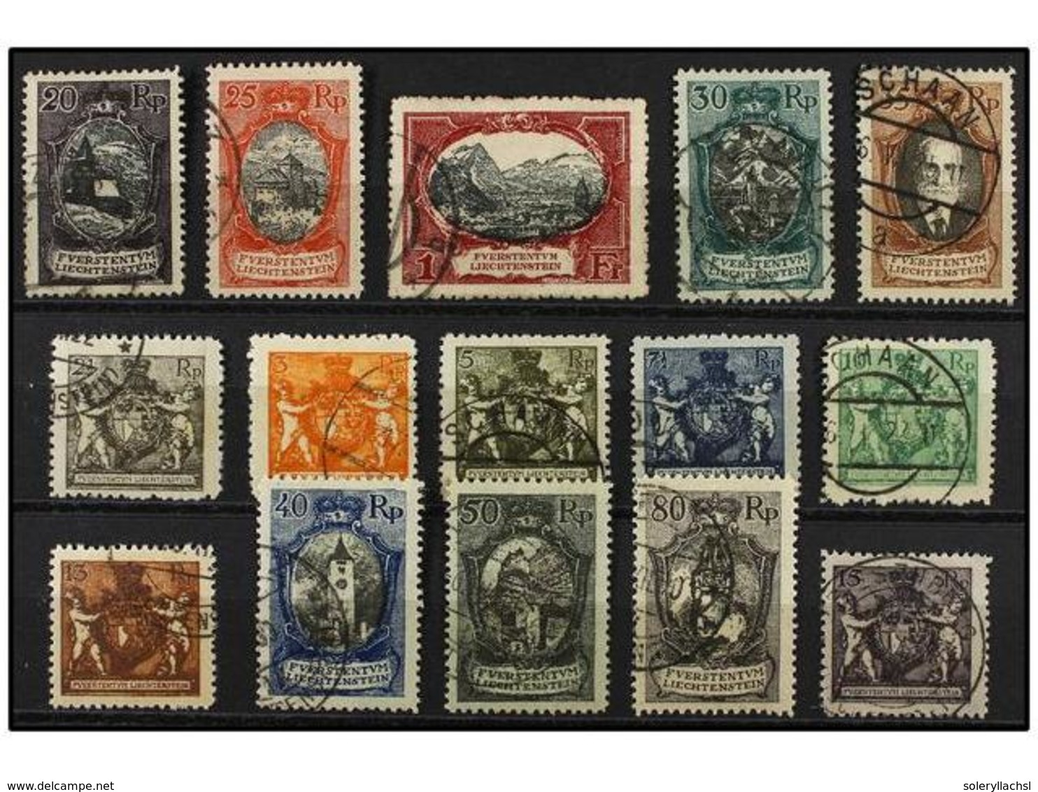 ° LIECHTENSTEIN. Mi.46B/52B + 53/60. 1921. Complete Sets, Fine In Used. Michel.330€. - Altri & Non Classificati