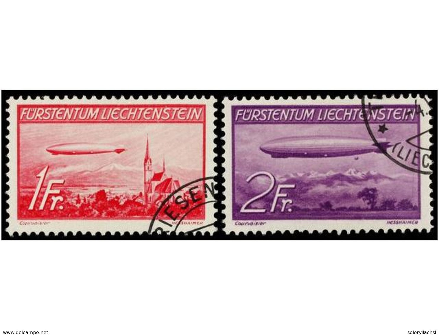 ° LIECHTENSTEIN. Mi.149/50. 1936. Complete Set, Fine In Used. Michel.150€. - Sonstige & Ohne Zuordnung