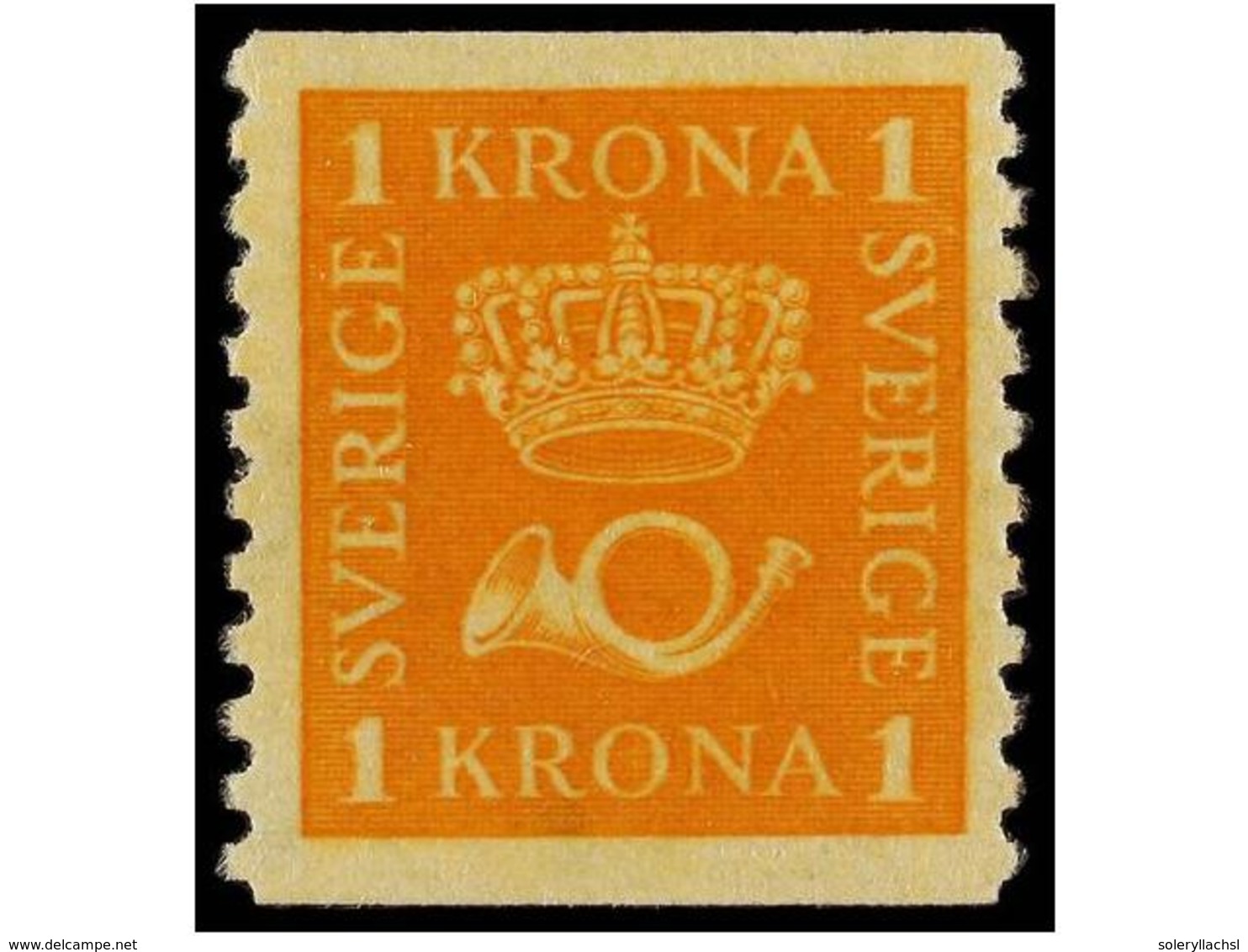 ** SUECIA. Fa.168bz. 1921. 1 Kr. Orange. Water Mark KPV. Mint Never Hinged. (Fa. 14.000 Kr.). - Autres & Non Classés