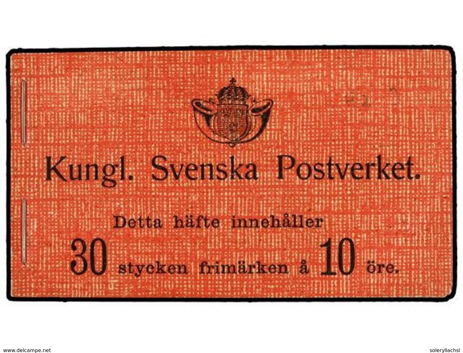 SUECIA. Fa.H-2. 1904. CARNET De 3 Kr., 30 X 10 Ore (Fa. 13.000 Kr.). - Sonstige & Ohne Zuordnung