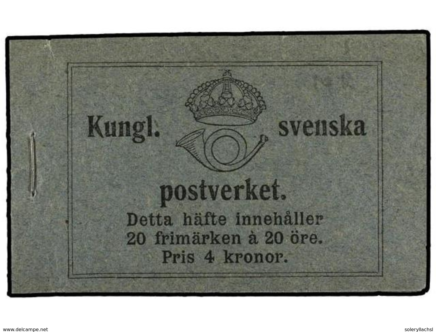 SUECIA. Fa.H-14R. 1921. CARNET De 4 Kr., 20 X 20 Ore. (Fa. 12.000 Kr.). - Sonstige & Ohne Zuordnung