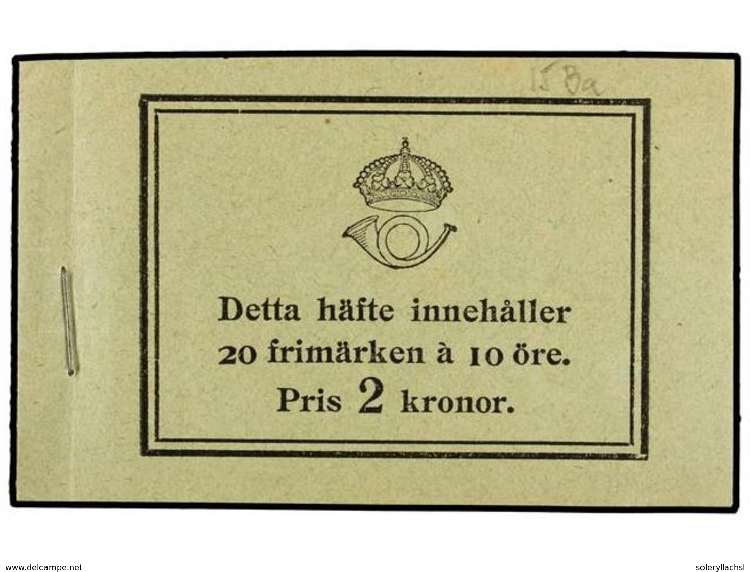 SUECIA. Fa.15Ba. 1922. CARNET De 2 Kr., 20 X 10 Ore. (Fa. 4.500 Kr.). - Sonstige & Ohne Zuordnung