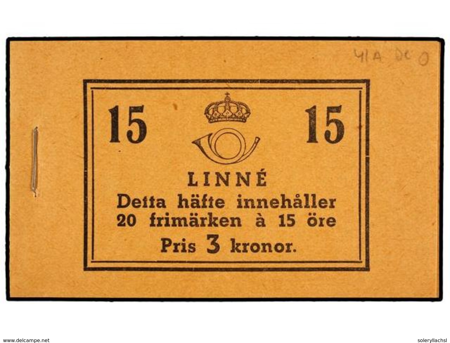 SUECIA. Fa.H-41ABCO. 1939. CARNET De 3 Kr., 20 X 15 Ore. (Fa. 17.000 Kr.). - Sonstige & Ohne Zuordnung