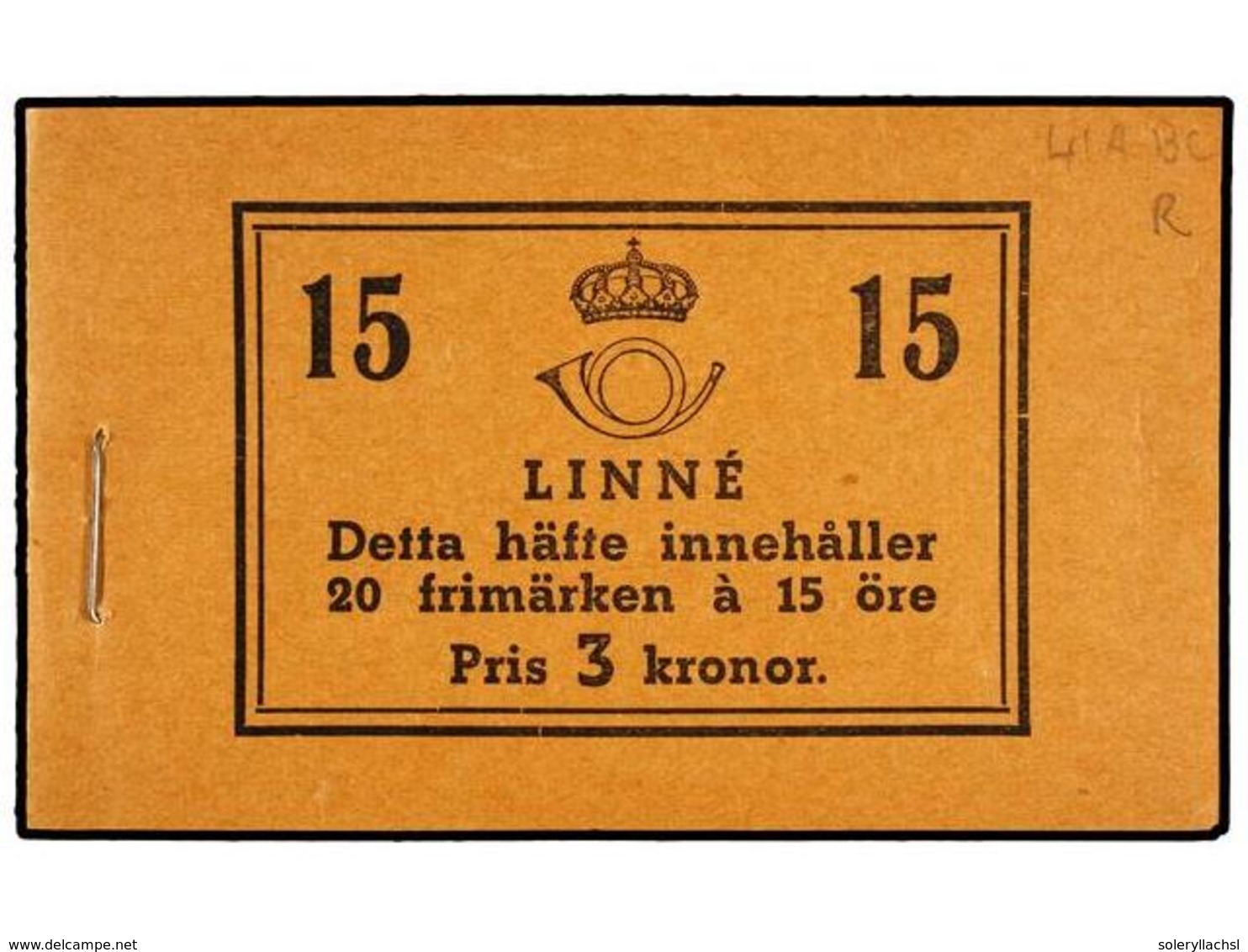 SUECIA. Fa.H-41ABCR. 1939. CARNET De 3 Kr., 20 X 15 Ore. (Fa. 18.000 Kr.). - Altri & Non Classificati