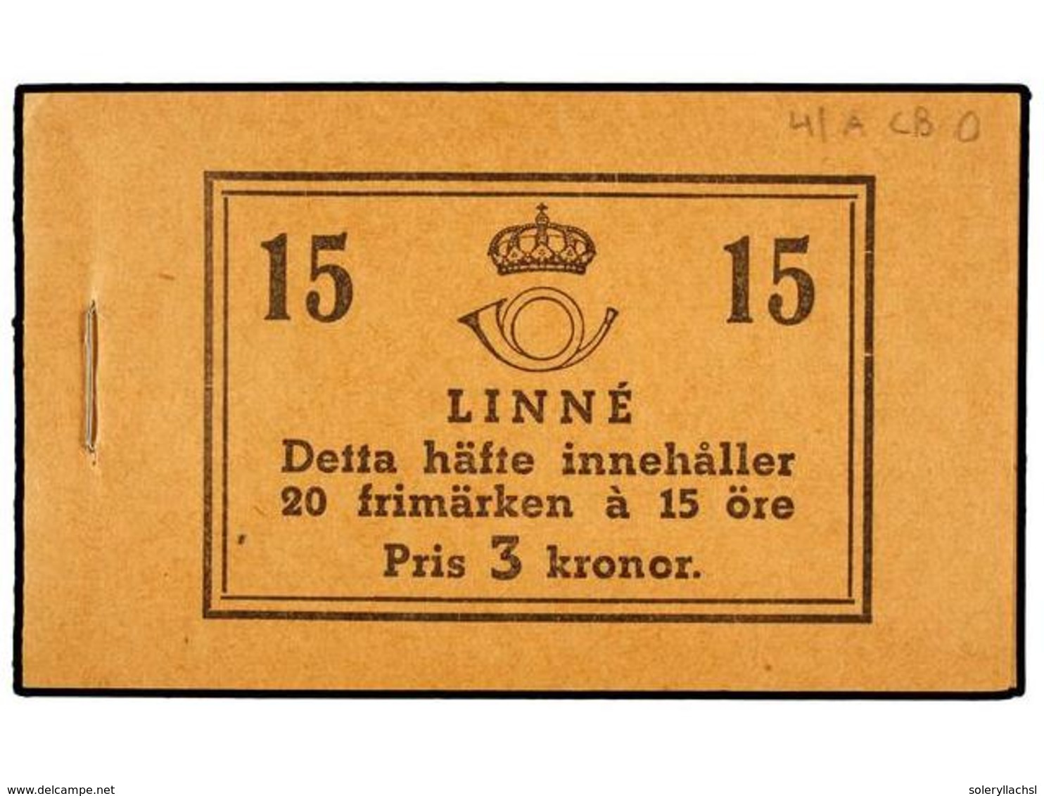 SUECIA. Fa.H-41ACBO. 1939. CARNET De 3 Kr., 20 X 15 Ore. (Fa. 17.000 Kr.). - Sonstige & Ohne Zuordnung