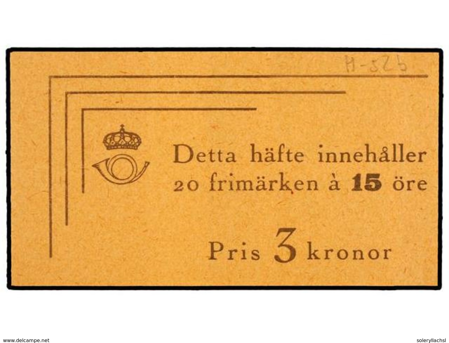 SUECIA. Fa.H-52b. 1940. CARNET De 3 Kr., 20 X 15 Ore. (Fa. 4.200 Kr.). - Sonstige & Ohne Zuordnung