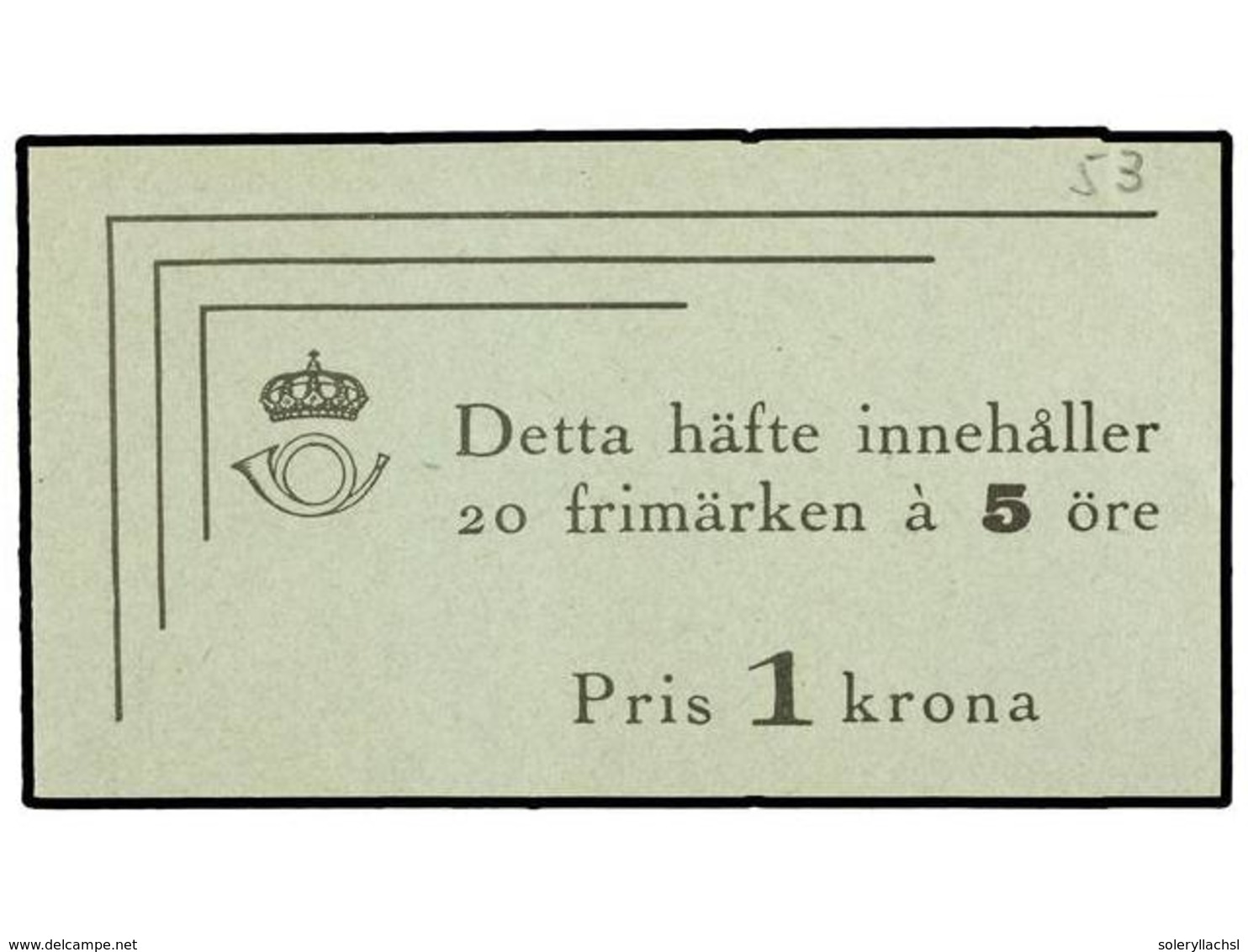 SUECIA. Fa.H-53. 1940. CARNET De 1 Kr., 20 X 5 Ore. (Fa. 3.750 Kr.). - Altri & Non Classificati