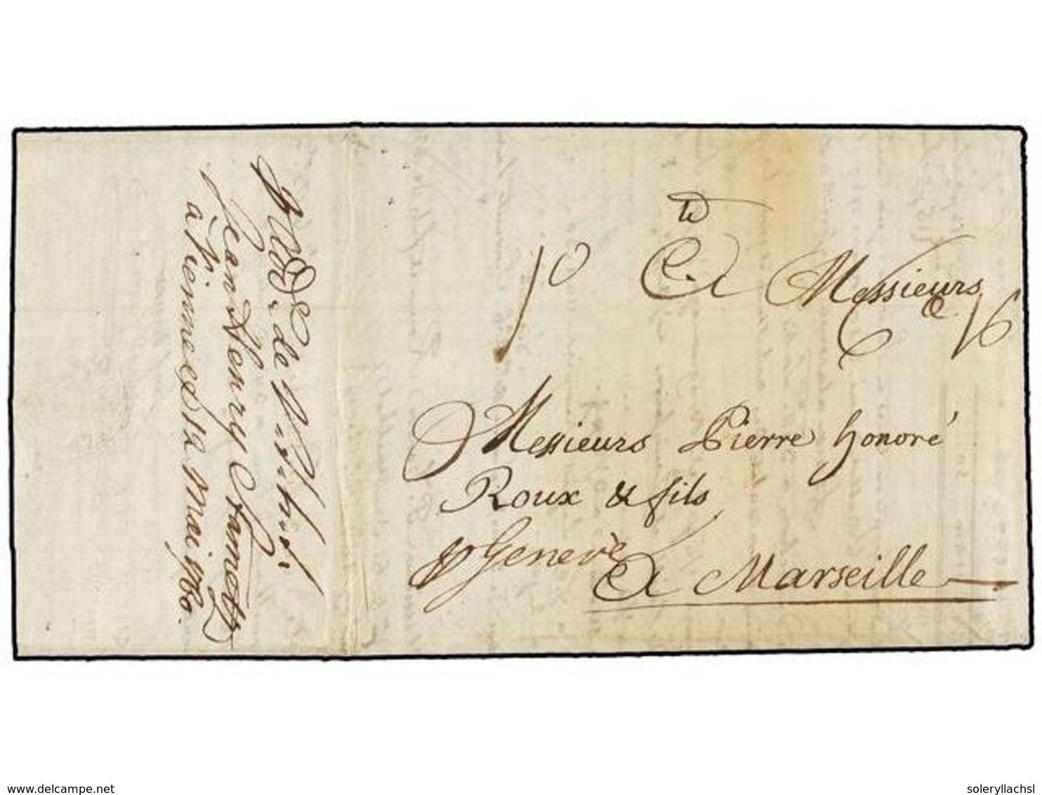 TURQUIA. 1760 (April 15). CONSTANTINOPOLI To MARSEILLE. Entire Letter Sent Via AUSTRIA And SWITZERLAND. Manuscript Forwa - Sonstige & Ohne Zuordnung