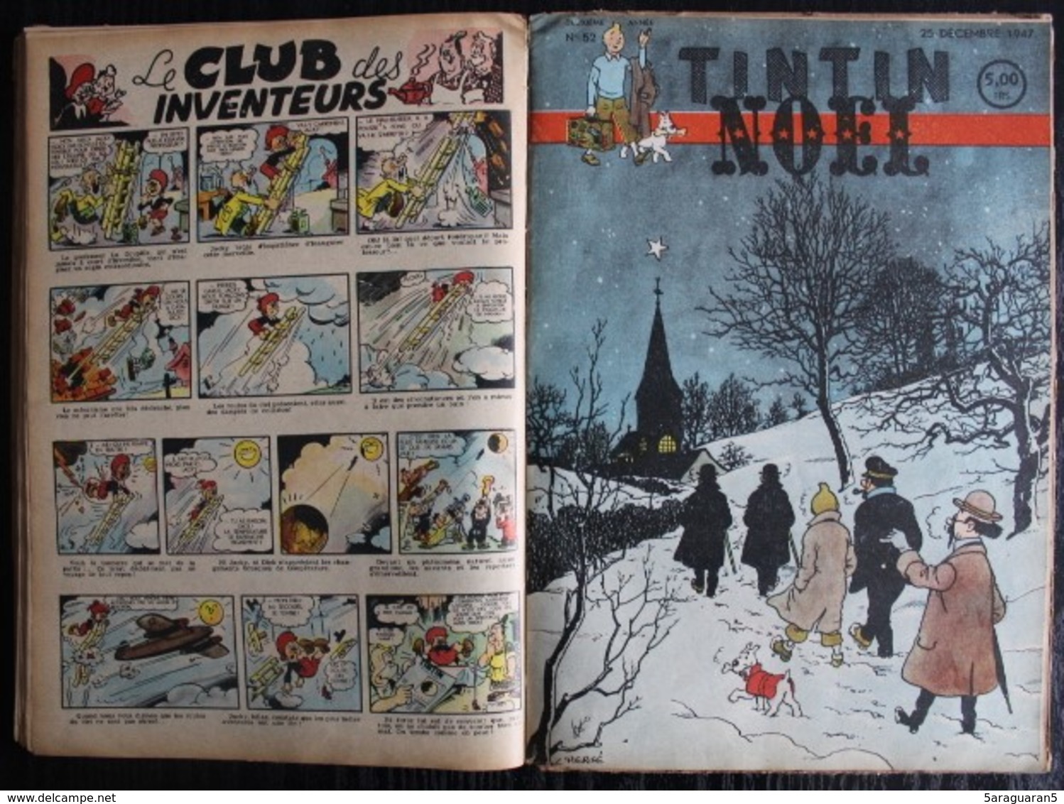 BD TINTIN - Recueil Album 4 - Edition Belge Le Lombard 1948