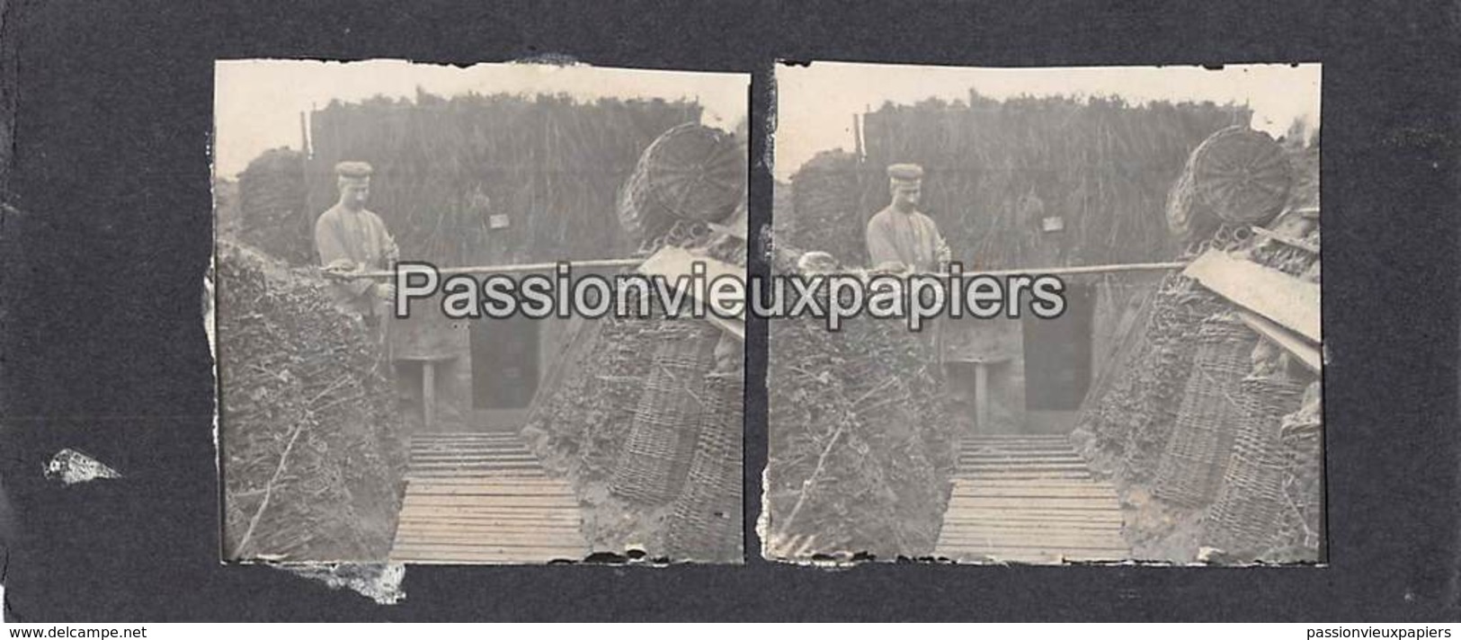 PHOTO STEREO 1914/1918  TRANCHEE SUNDGAU - 6 - Autres & Non Classés