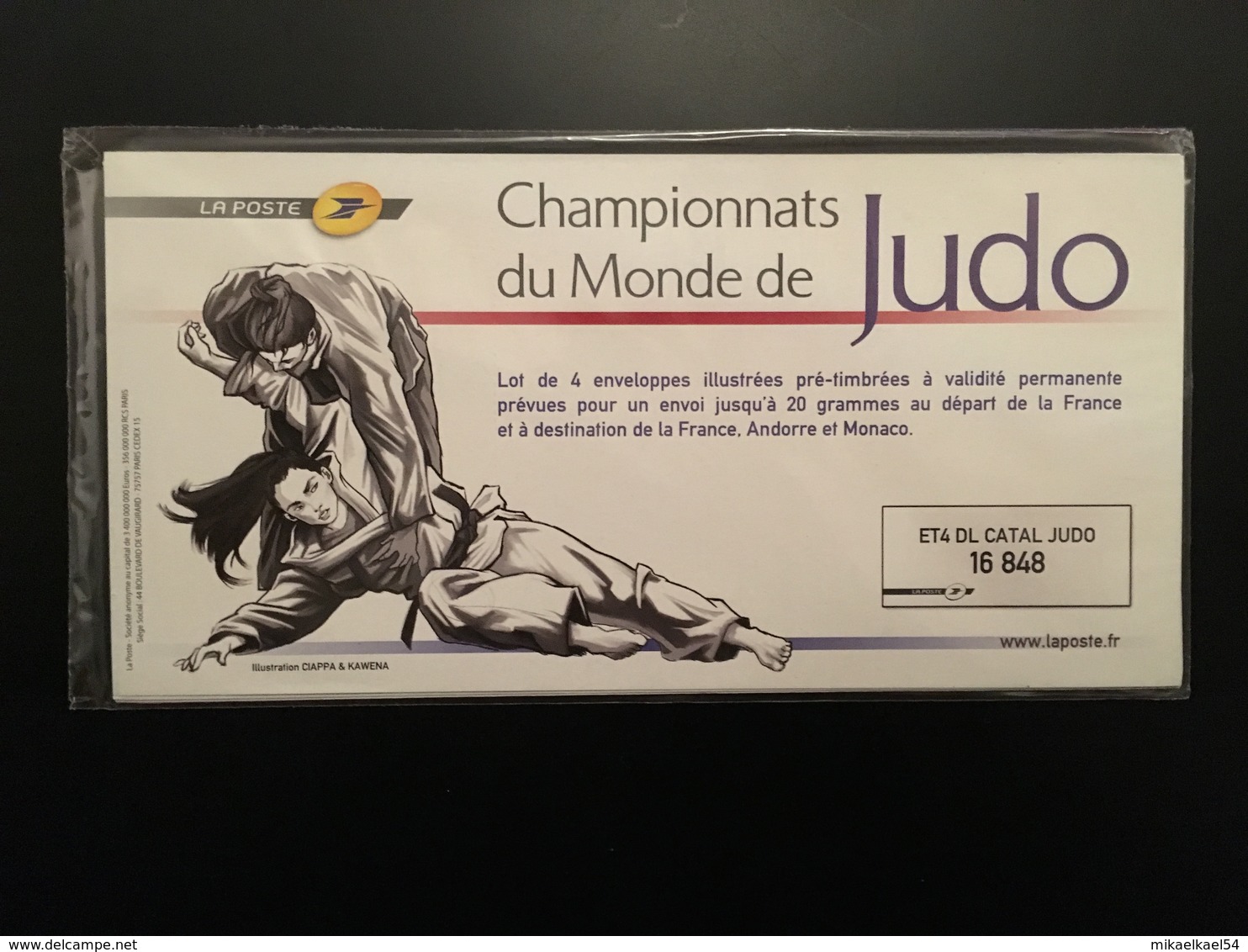 POCHETTE De 4 PRETS A POSTER "CHAMPIONNATS DU MONDE DE JUDO" - Neuf Sous Blister - Prêts-à-poster:  Autres (1995-...)