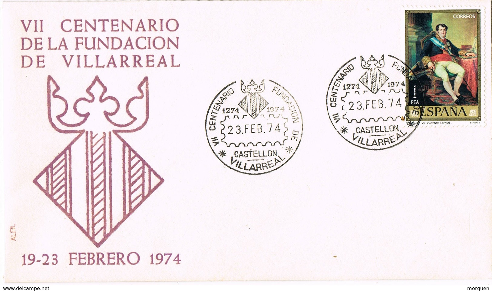 35011. Carta VILLARREAL (Castellon) 1974. VII Centenario Fundacion De Villarreal - Cartas & Documentos