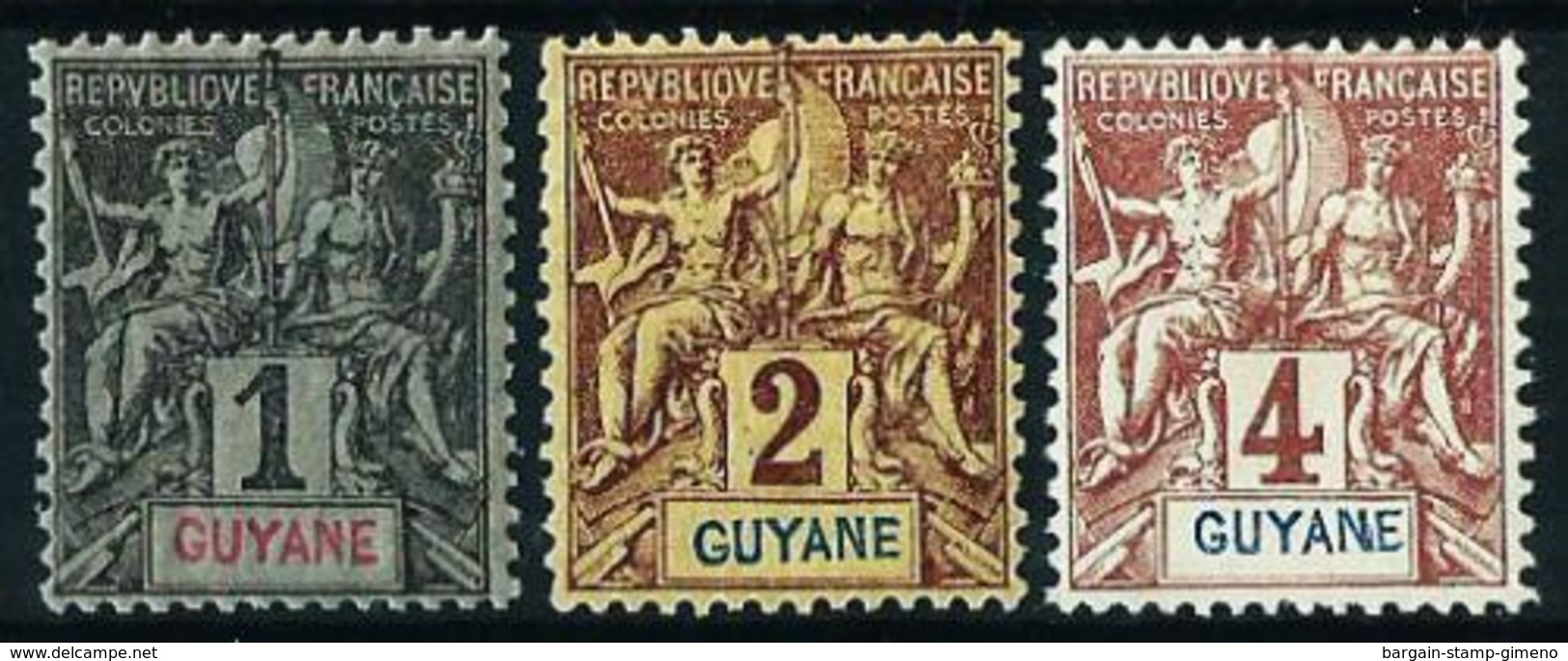 Guayana (Francesa) Nº 30-31-32 Nuevo* - Unused Stamps