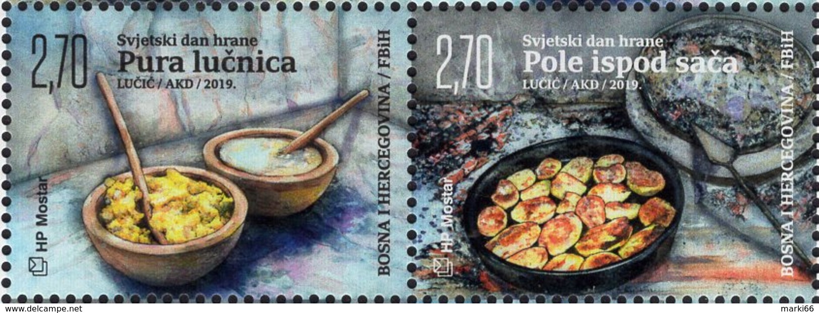 Bosnia & Herzegovina - Mostar - 2019 - World Food Day - Polenta And Potato Halves - Mint Stamp Set - Bosnia Herzegovina