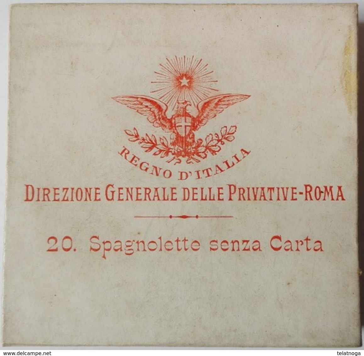 RARISSIMA SCATOLINA PIENA SIGILLATA SIGARETTE SPAGNOLETTE SENZA CARTA 1910 - Cajas Para Tabaco (vacios)