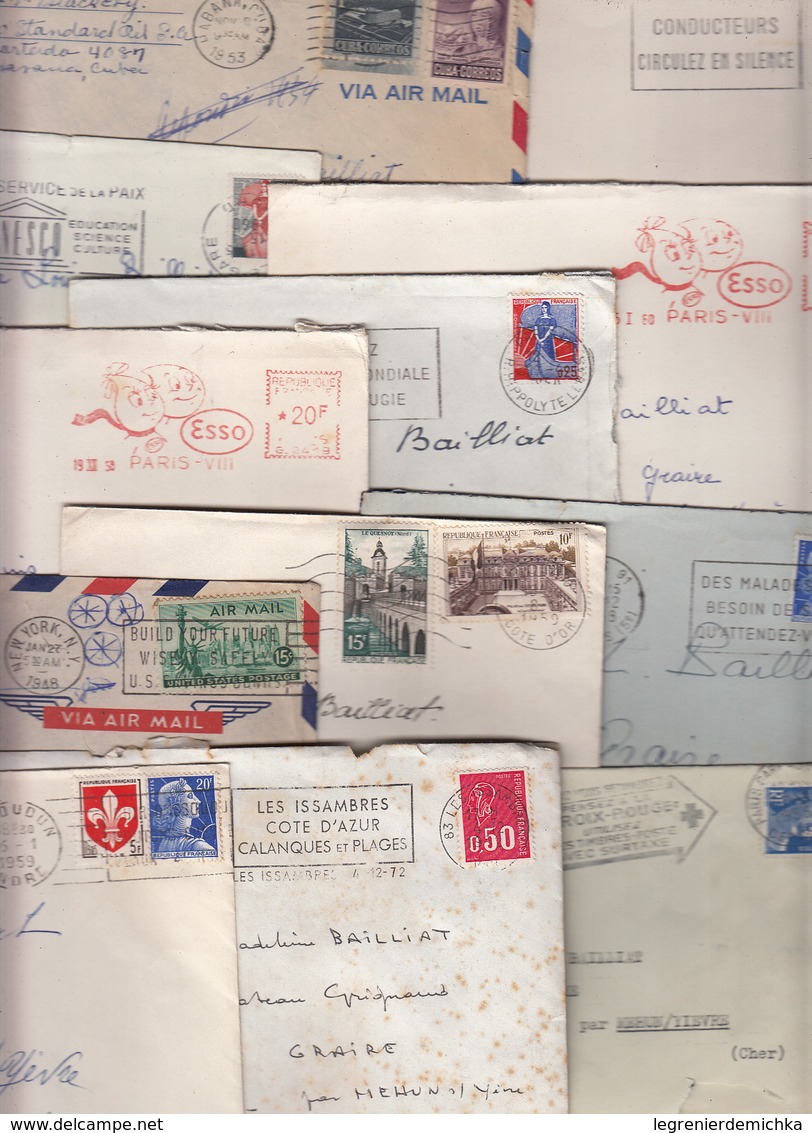 ENSEMBLE De VIEUX PAPIERS Cartes De Visite Enveloppes Oblitérées Factures Correspondances Diverses - Non Classés