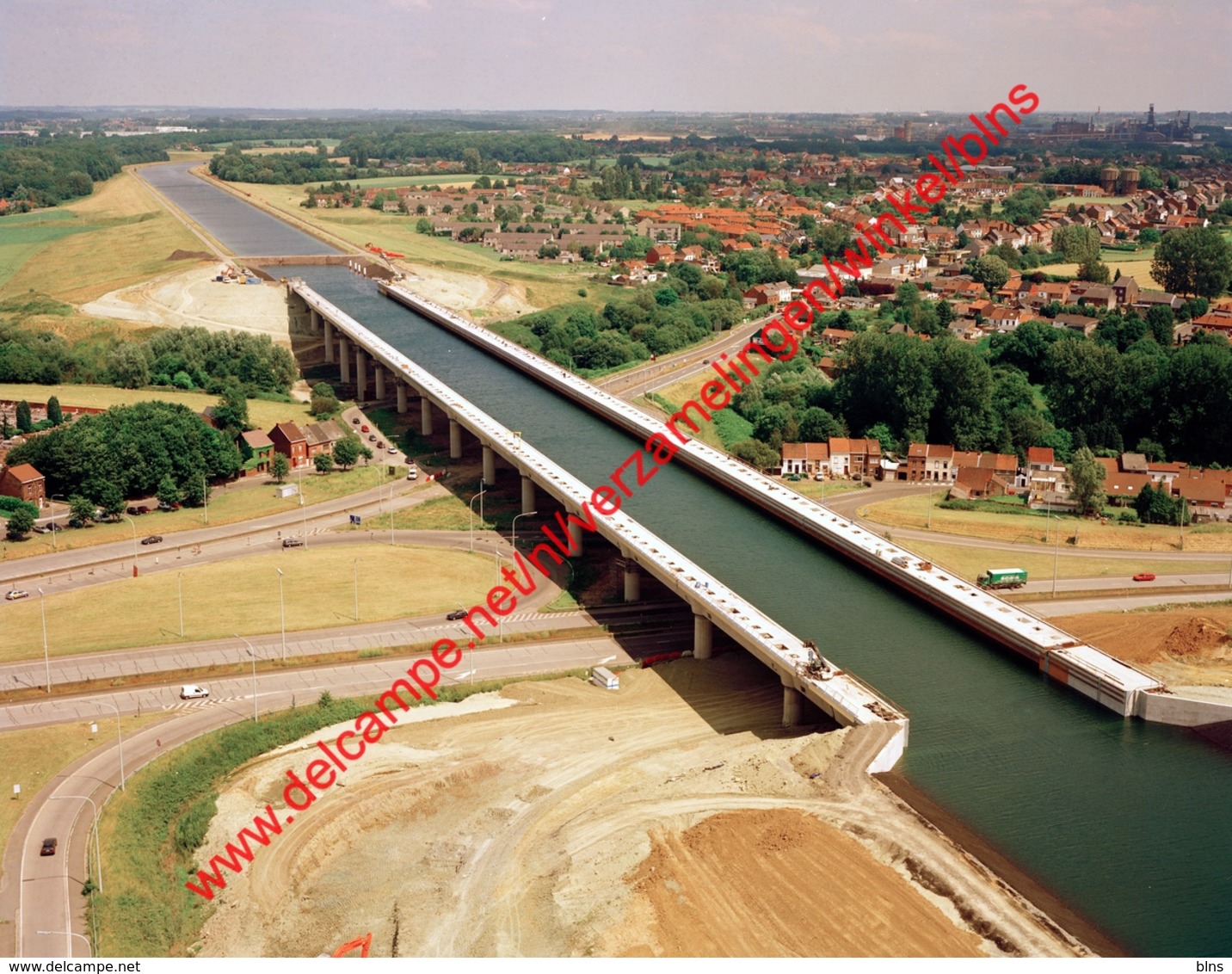 PONT CANAL - STREPY-BRACQUEGNIES In Juni 2002 - Photo 15x23cm - Luchtfoto - Luoghi