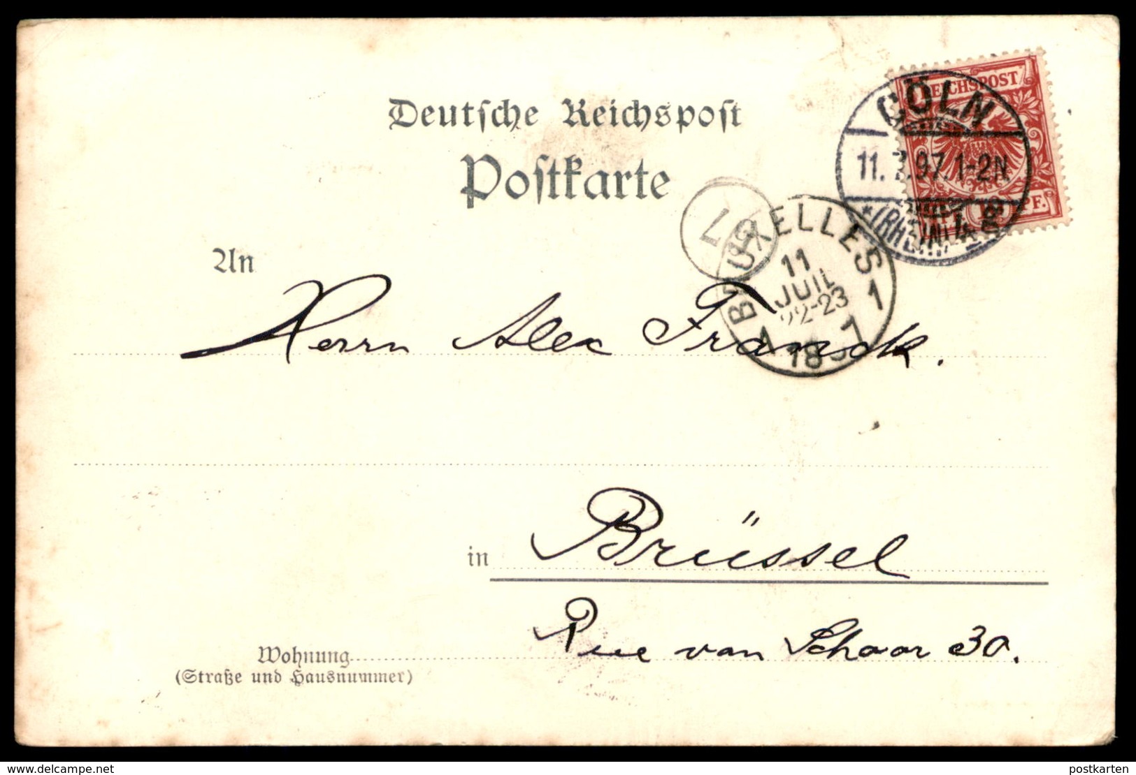 ALTE POSTKARTE GRUSS AUS BRAUWEILER 1897 NUN LEB WOHL DU STILLE GASSE POLIZEI VERHAFTUNG Ehebruch Pulheim Ansichtskarte - Pulheim