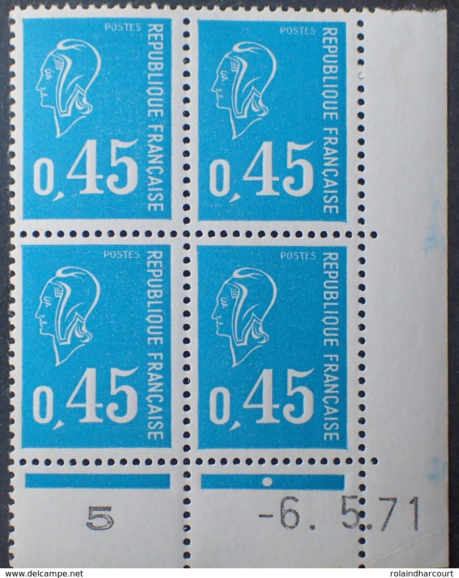 R1949/1441 - 1971 - TYPE MARIANNE DE BECQUET - BLOC N°1663 TIMBRES NEUFS** CdF Daté - 1970-1979