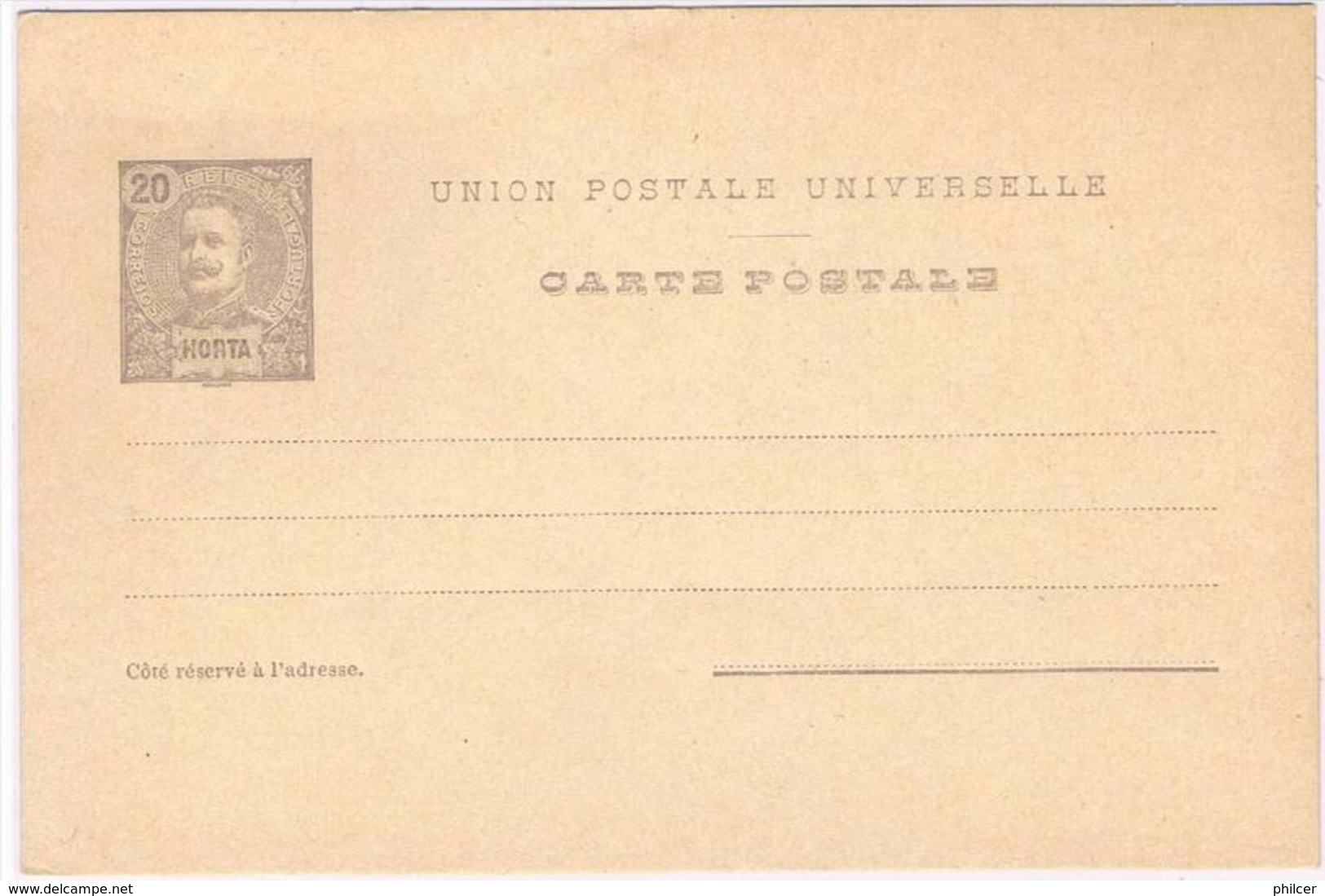 Horta, 1897, # 8, Bilhete Postal - Horta