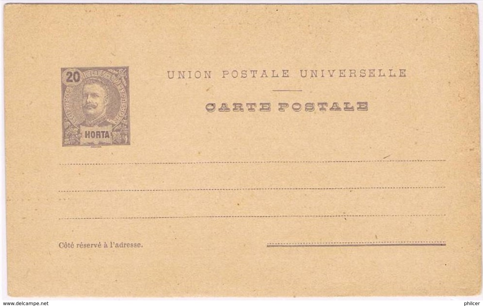 Horta, 1897, # 8, Bilhete Postal - Horta