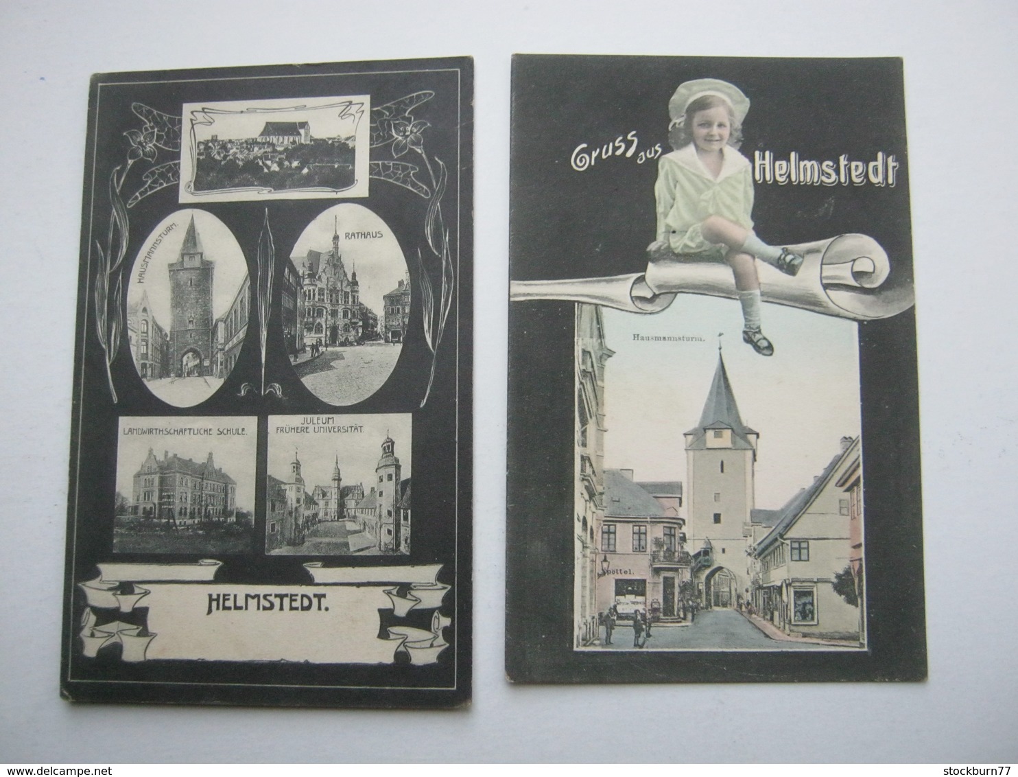 HELMSTEDT, 2 Seltene Karten 1907 Mit Marke + Stempel - Helmstedt