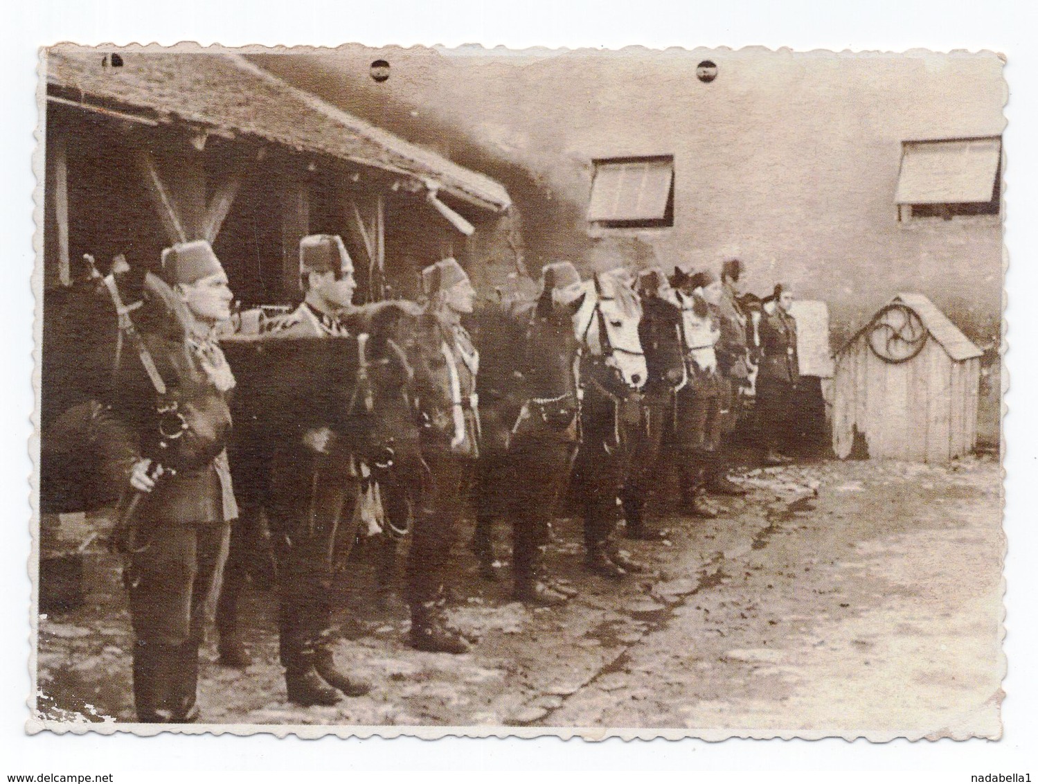 WWII, GERMAN TROOPS IN BOSNIA, HORSE GUARD, ORIGINAL PHOTOGRAPH - Bosnia And Herzegovina