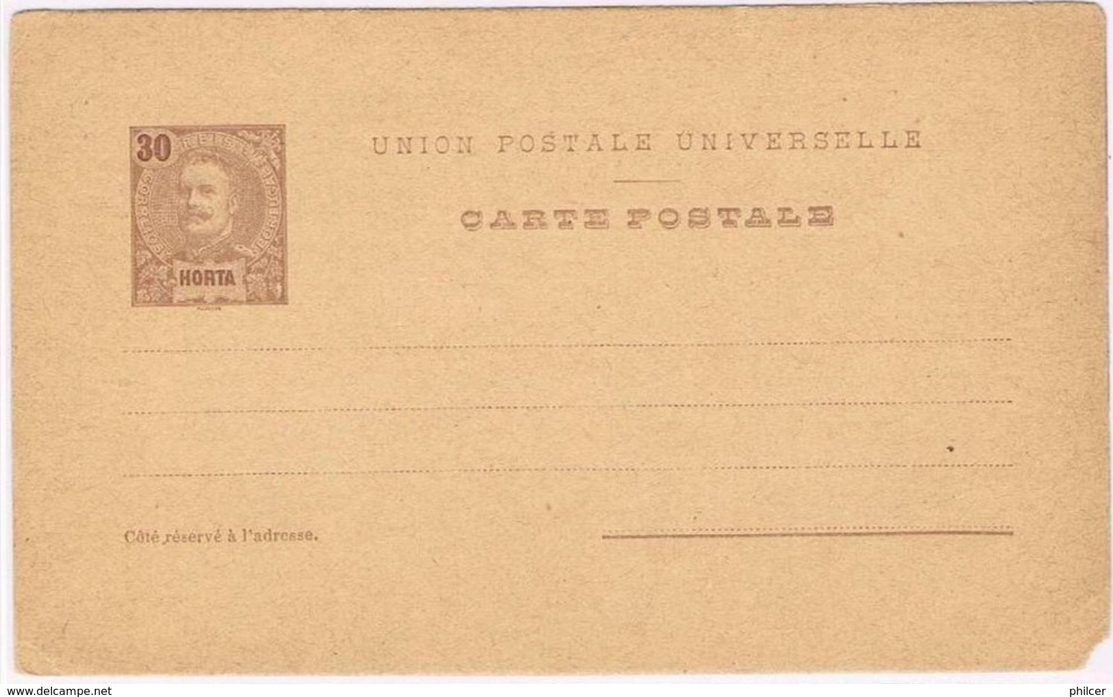 Horta, 1897, # 9, Bilhete Postal - Horta