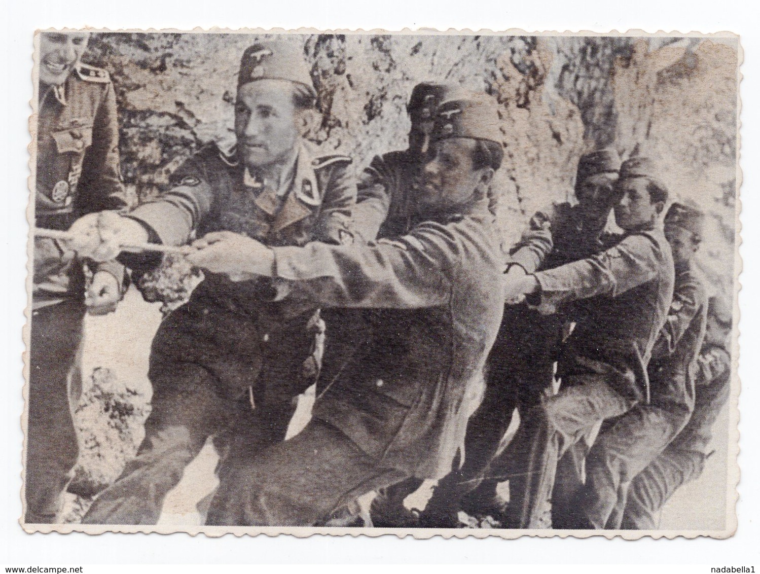 WWII, GERMAN TROOPS IN BOSNIA, TUG OF WAR, ORIGINAL PHOTOGRAPH - Bosnien-Herzegowina