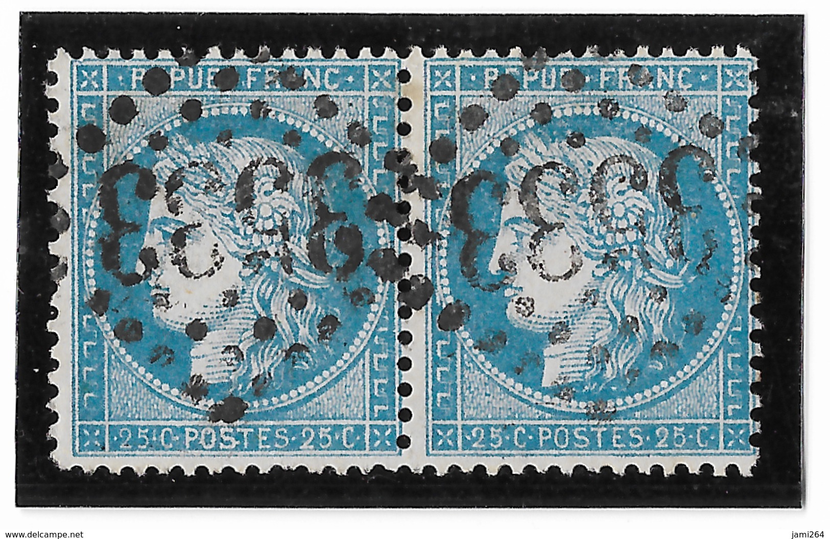 TIMBRE 60/1   ; PAIRE 134/135 G1 ; LE 134, Cartouche Inf Modifié (grecque, Fleuron, Inscriptions ) Le 135 (1er état);TTB - 1871-1875 Ceres