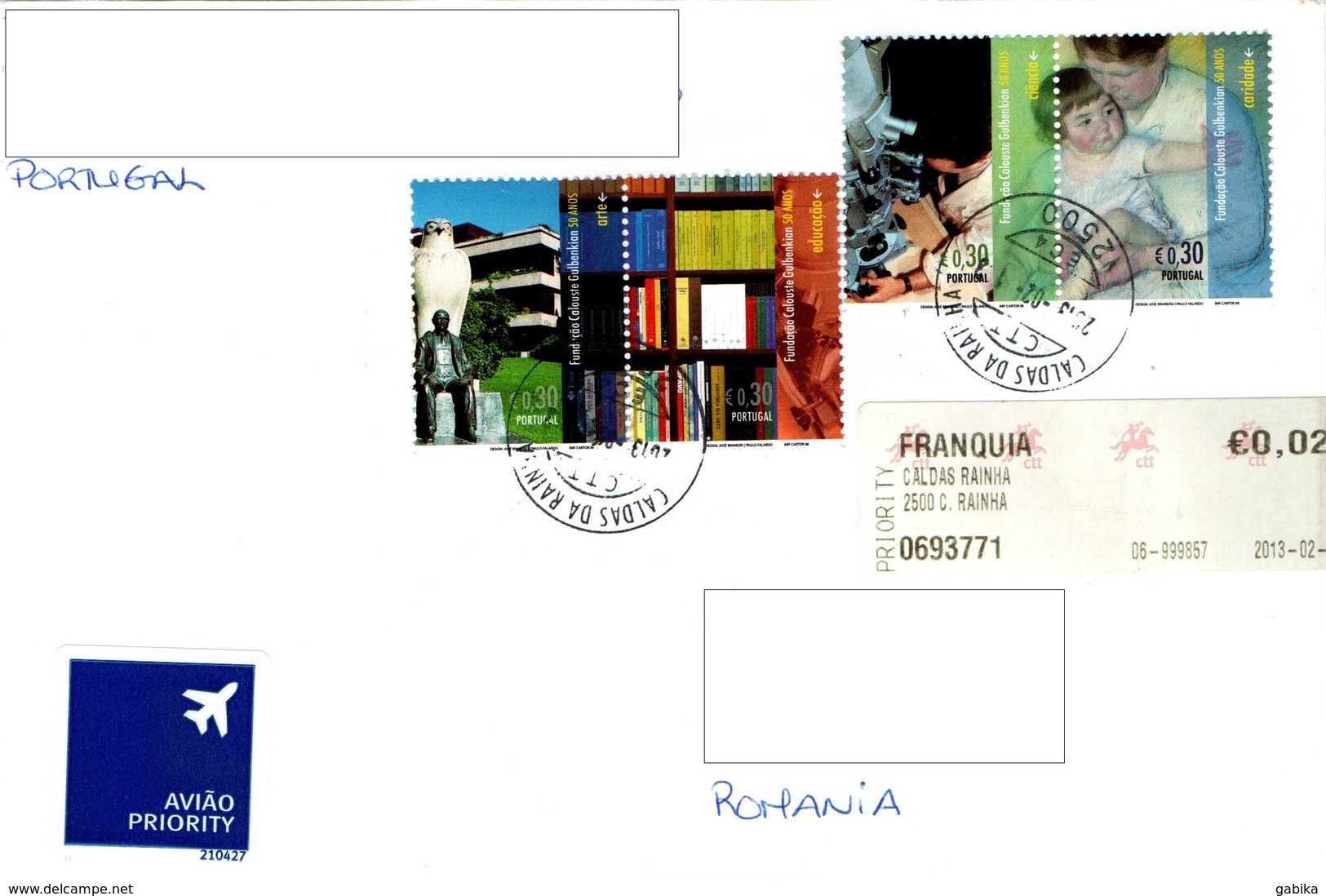 Portugal 2013, Air Mail Letter - Lettres & Documents