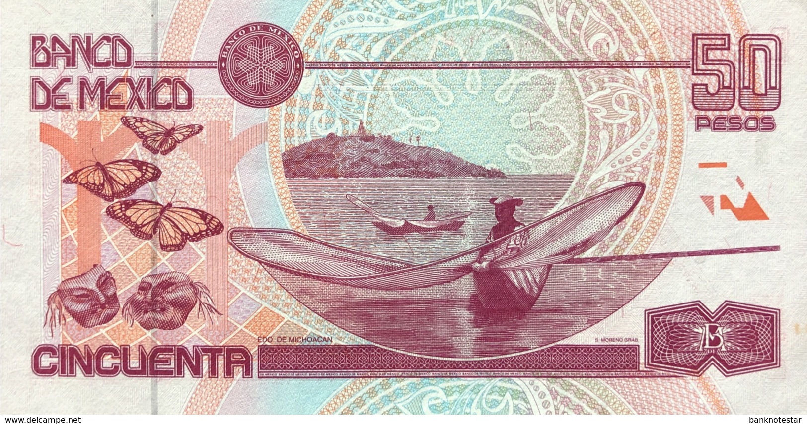 Mexico 50 Pesos, P-107c (17.3.1998) - UNC - Serie AT - Mexiko