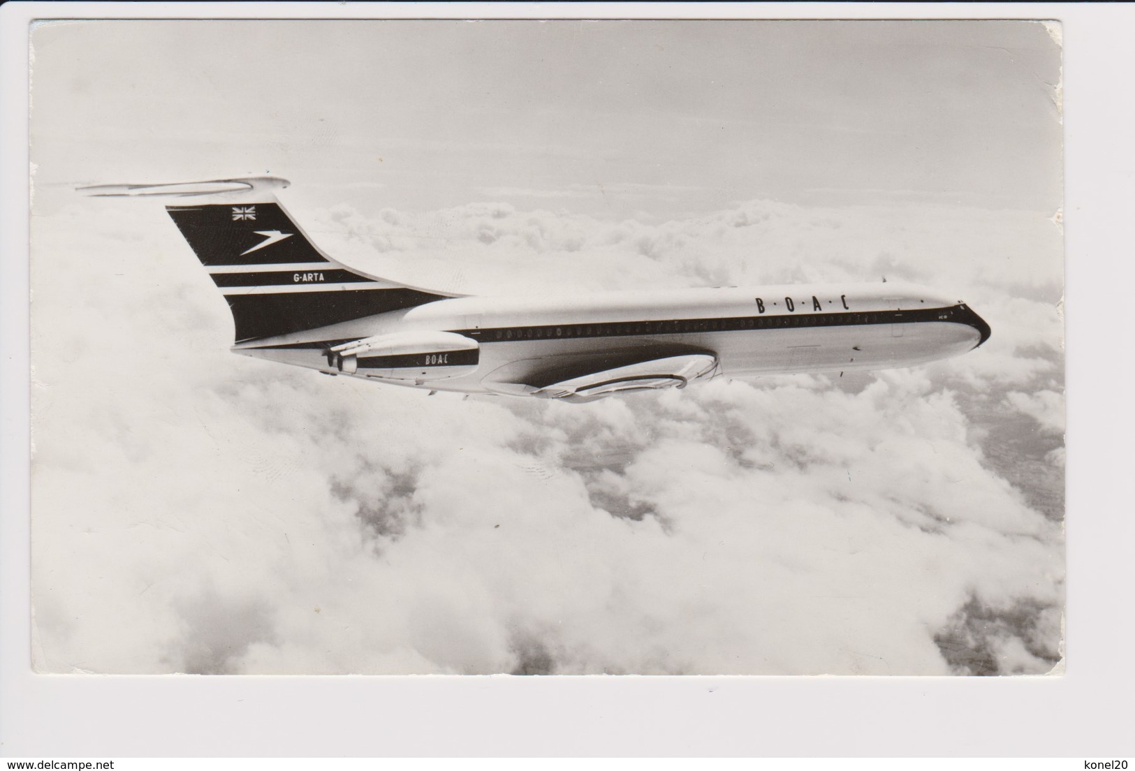 Vintage Rppc BOAC B.O.A.C. British Overseas Airways Corporation Vickers VC10 Jetliner Aircraft - 1946-....: Ere Moderne