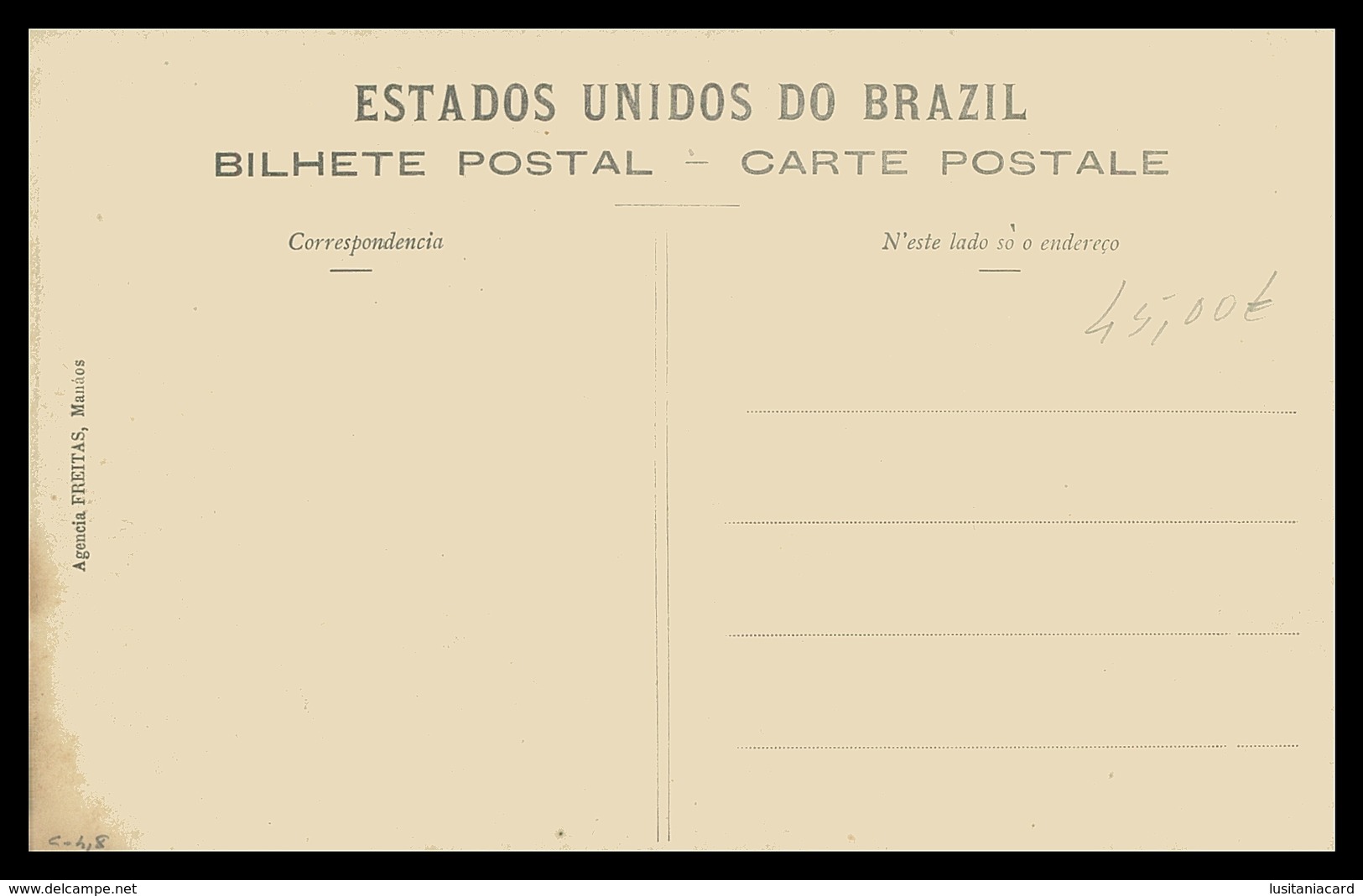 MANAUS - ELECTRICOS - Rua Municipal. ( Ed. Agencia Freitas )  Carte Postale - Manaus