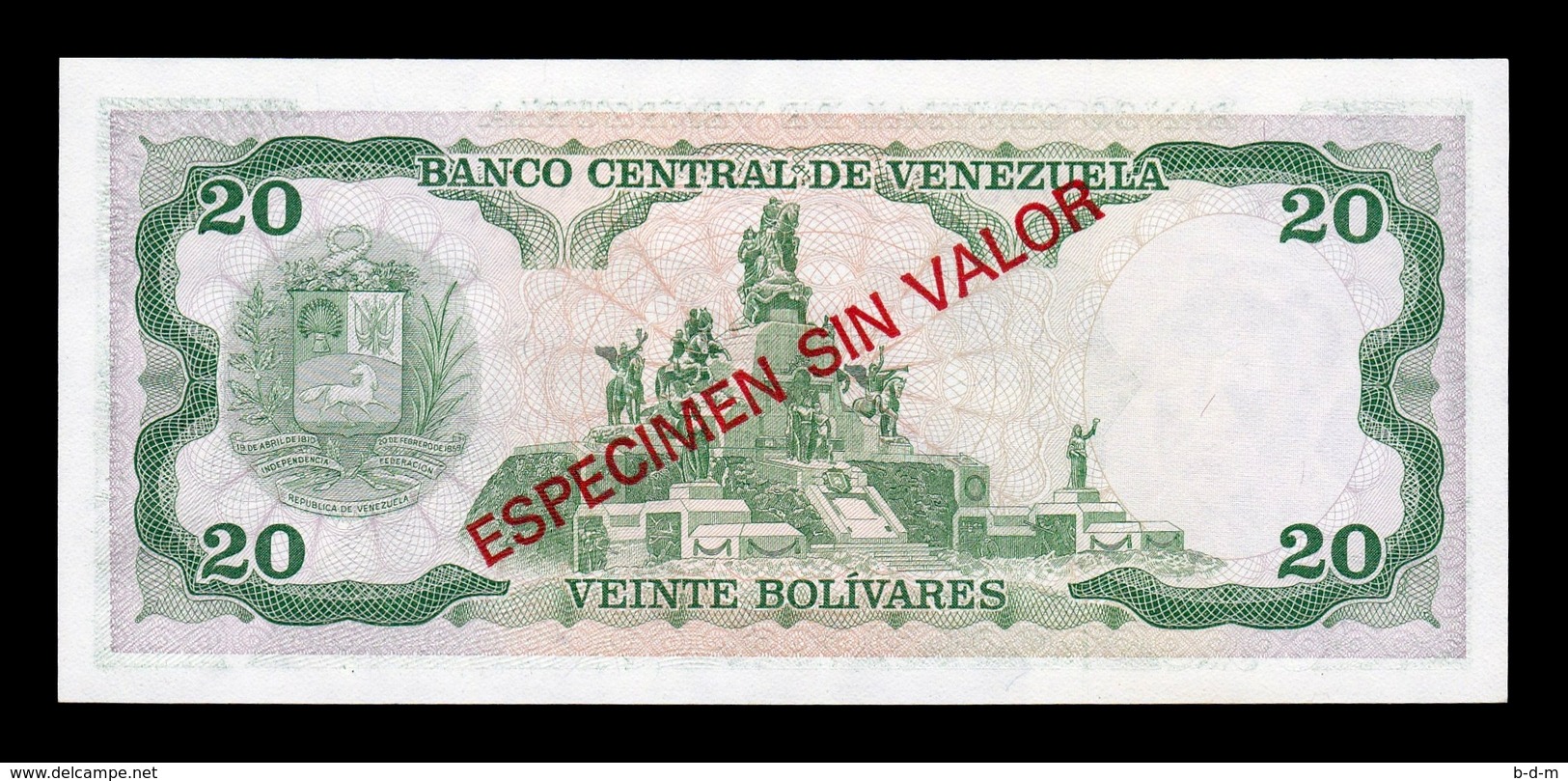 Venezuela 20 Bolívares 1981 Pick 63As Specimen SC UNC - Venezuela