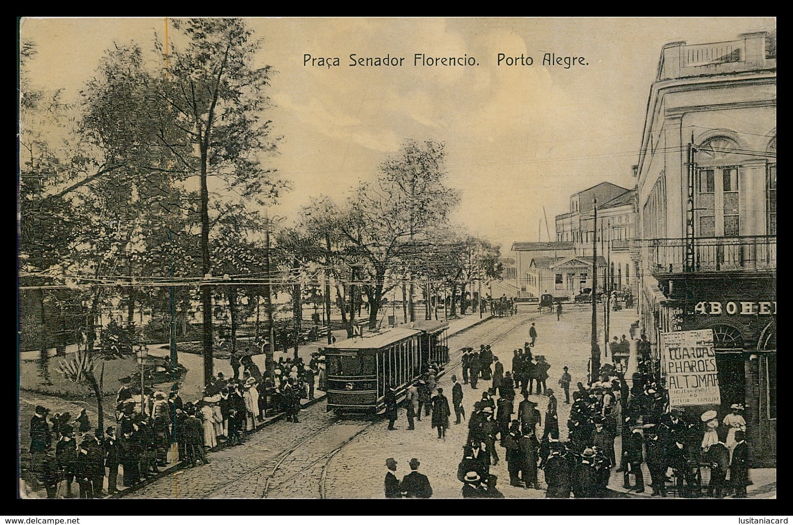 PORTO ALEGRE -  ELECTRICOS - Praça Senador Florencio( Ed. Da Casa "A Miscellanea")carte Postale - Porto Alegre