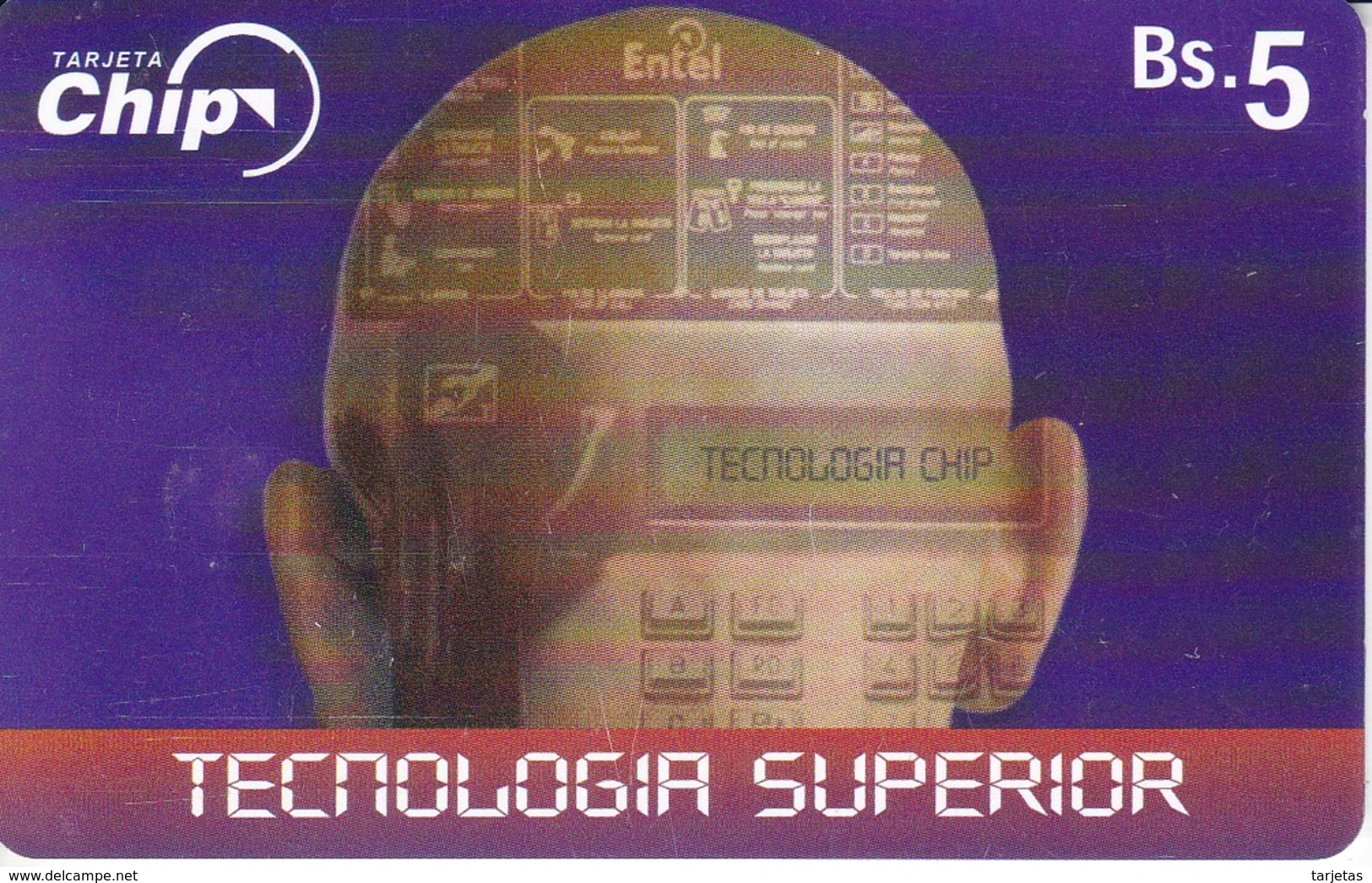 TARJETA CON CHIP DE BOLIVIA DE TECNOLOGIA SUPERIOR CADUCIDAD 31/12/2002 - Bolivia