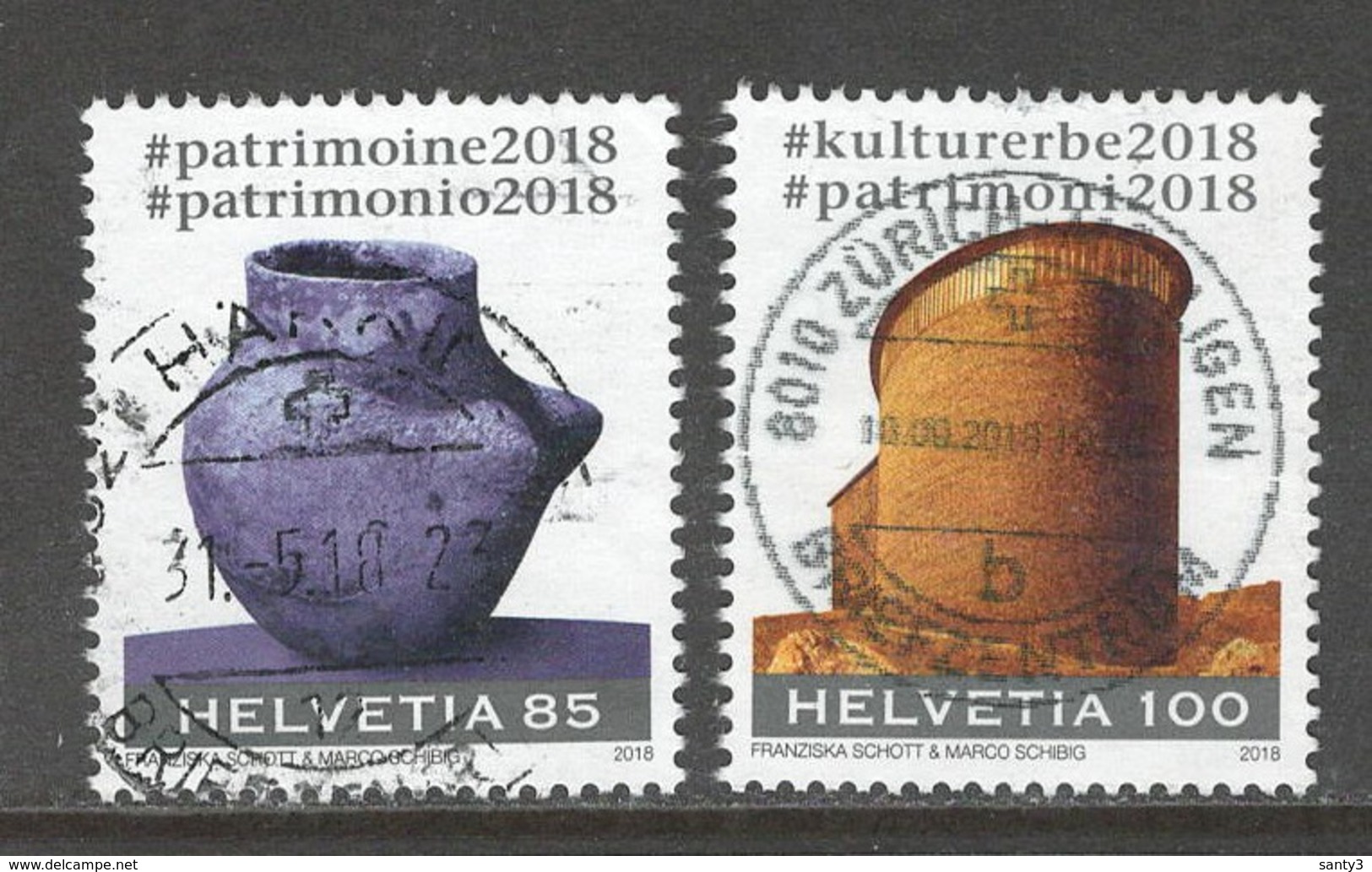 Zwitserland, Mi 2536-37 Jaar 2018, Reeks,  Prachtig Gestempeld - Used Stamps
