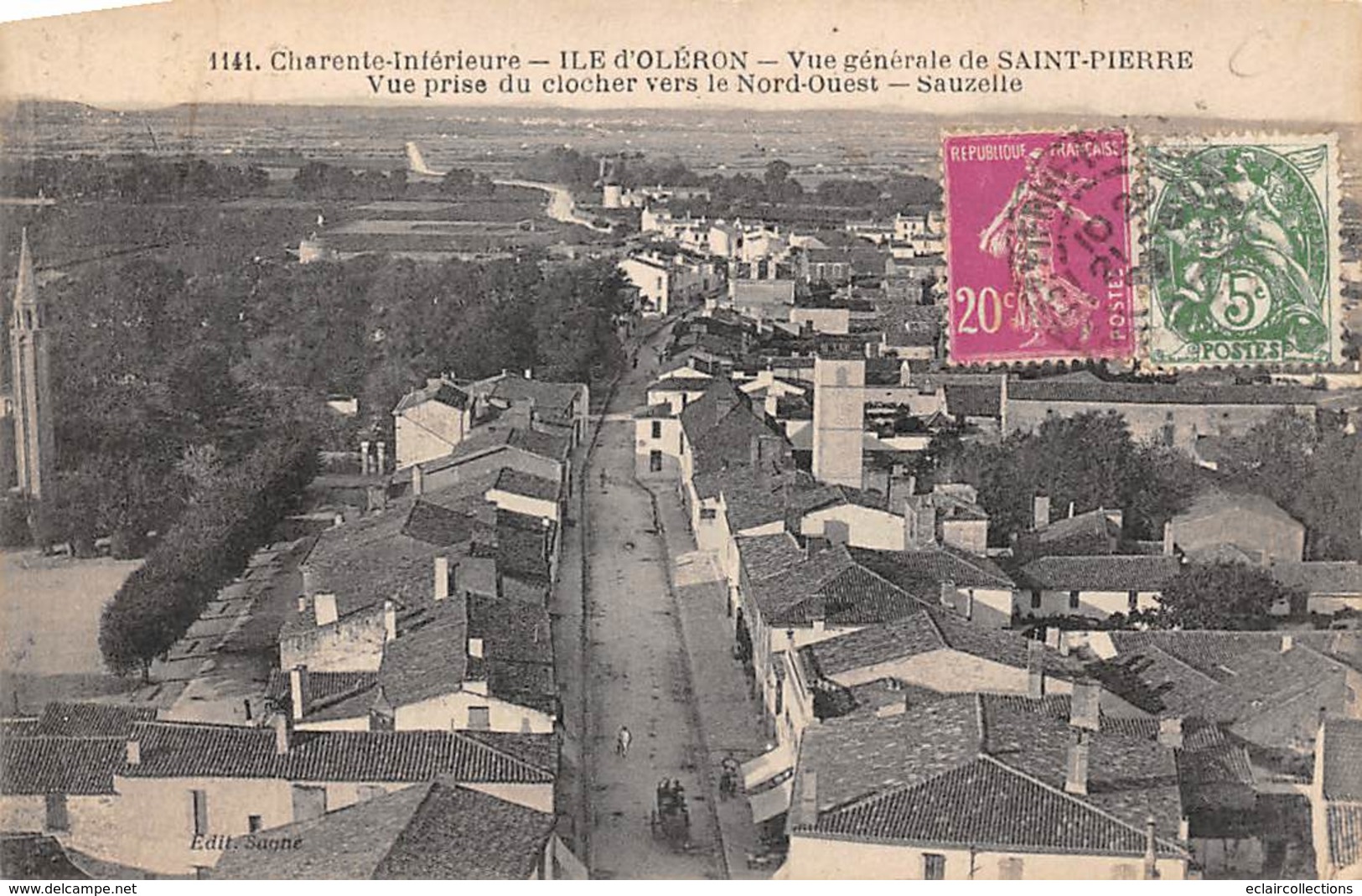 Ile D'Oléron.    St Pierre  D'Oléron    17    Vue Générale Vers Le Nord Ouest      (voir Scan) - Ile D'Oléron