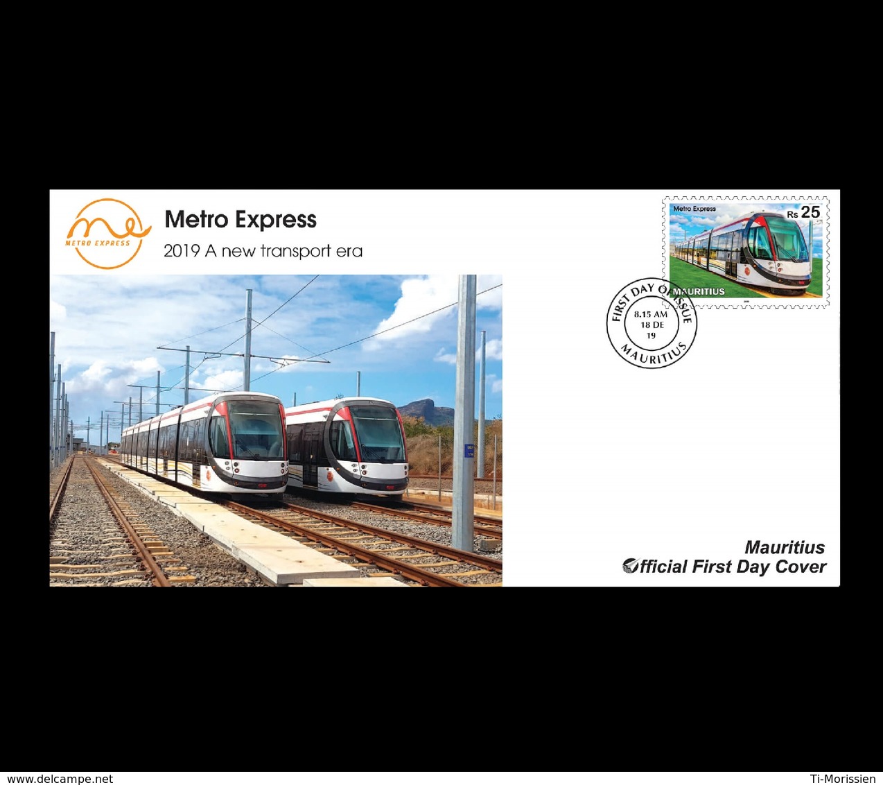 Mauritius (Ile Maurice) 2019 FDC - Metro Express (Light Rail Transit) - Mauritius (1968-...)