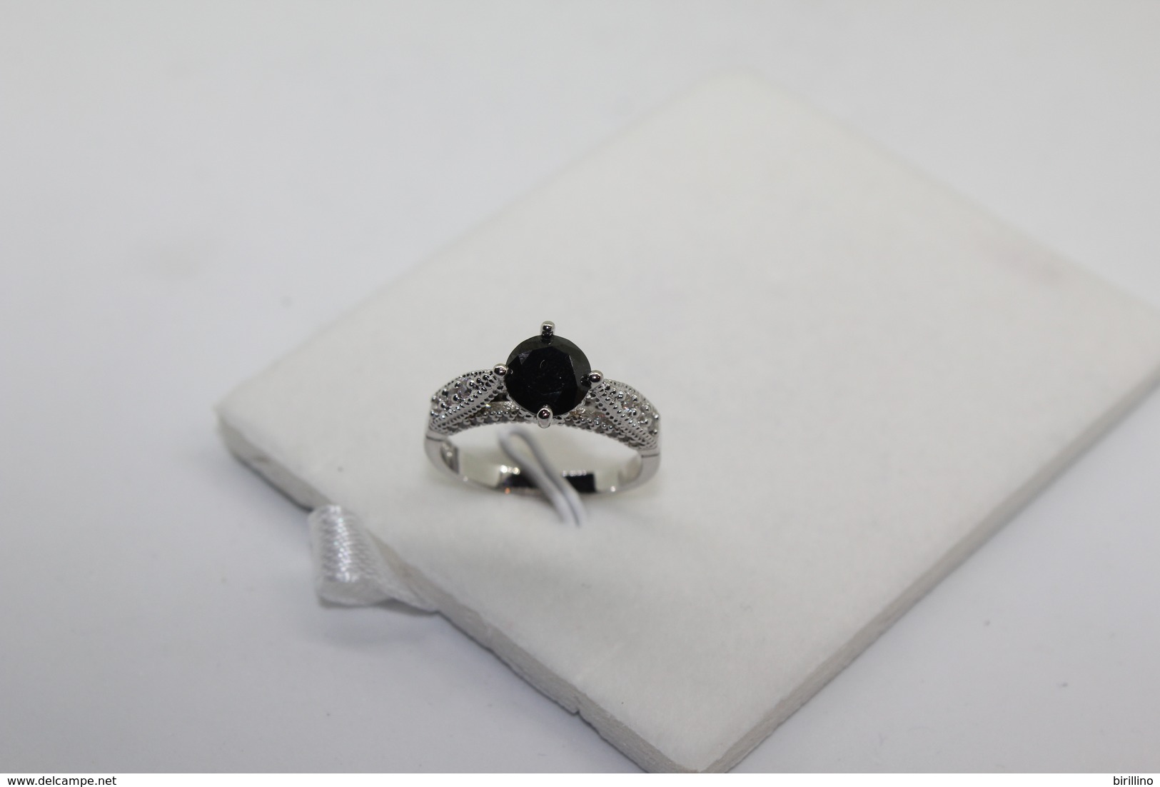 A60032/2 - Anello Solitario Con Zircone Austriaco. Misura 6 - Ringe