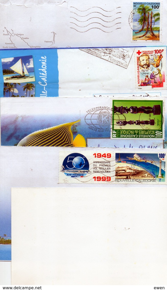 4 Enveloppes Timbrées Nouvelle-Calédonie. Années 90. - Storia Postale