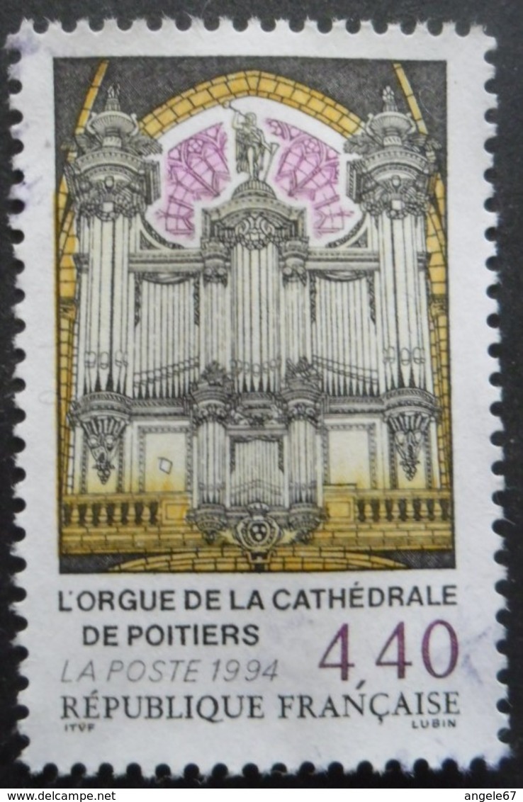 France N°2890 ORGUE De La Cathédrale De Poitiers Oblitéré - Music