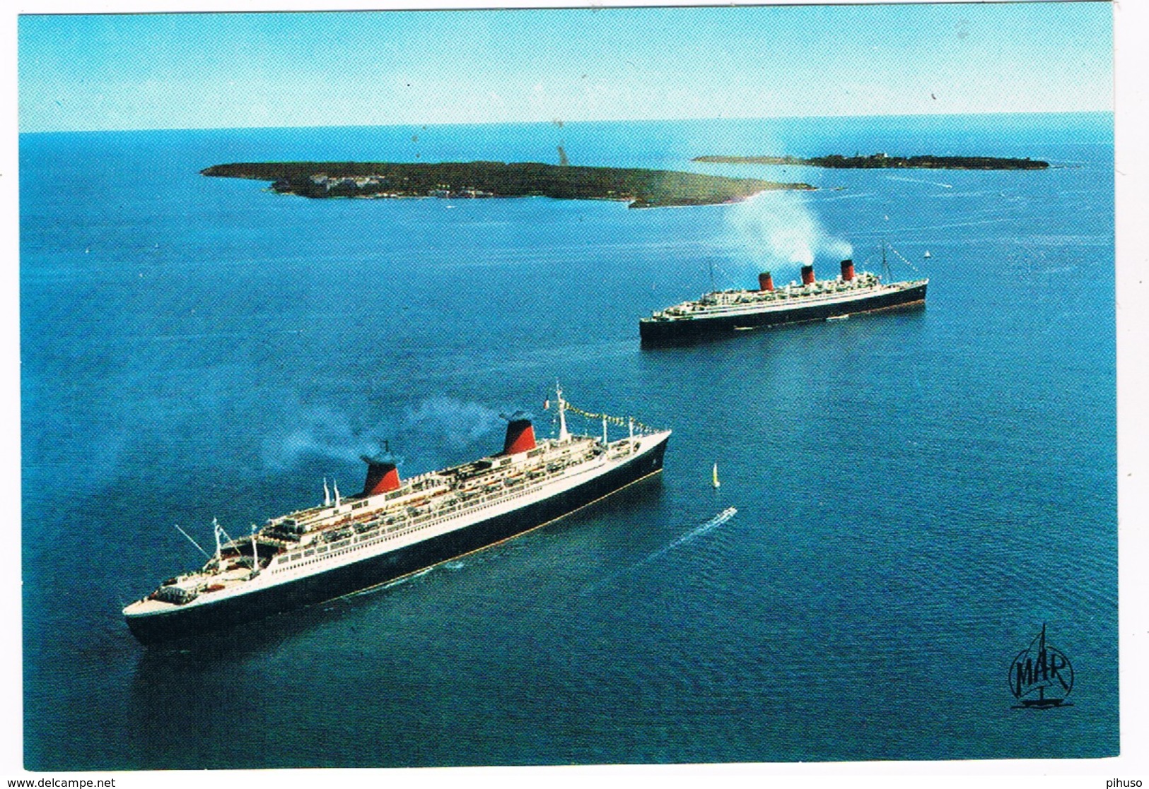 SCH-950   QUEEN ELISABETH And Le FRANCE - Steamers