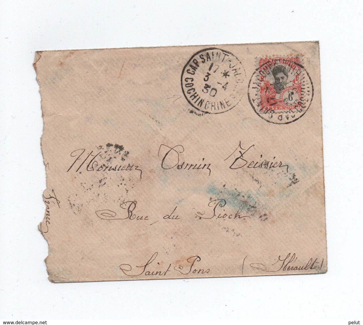 Enveloppe 1930 Cap Saint Jacques Cochinchine - Lettres & Documents